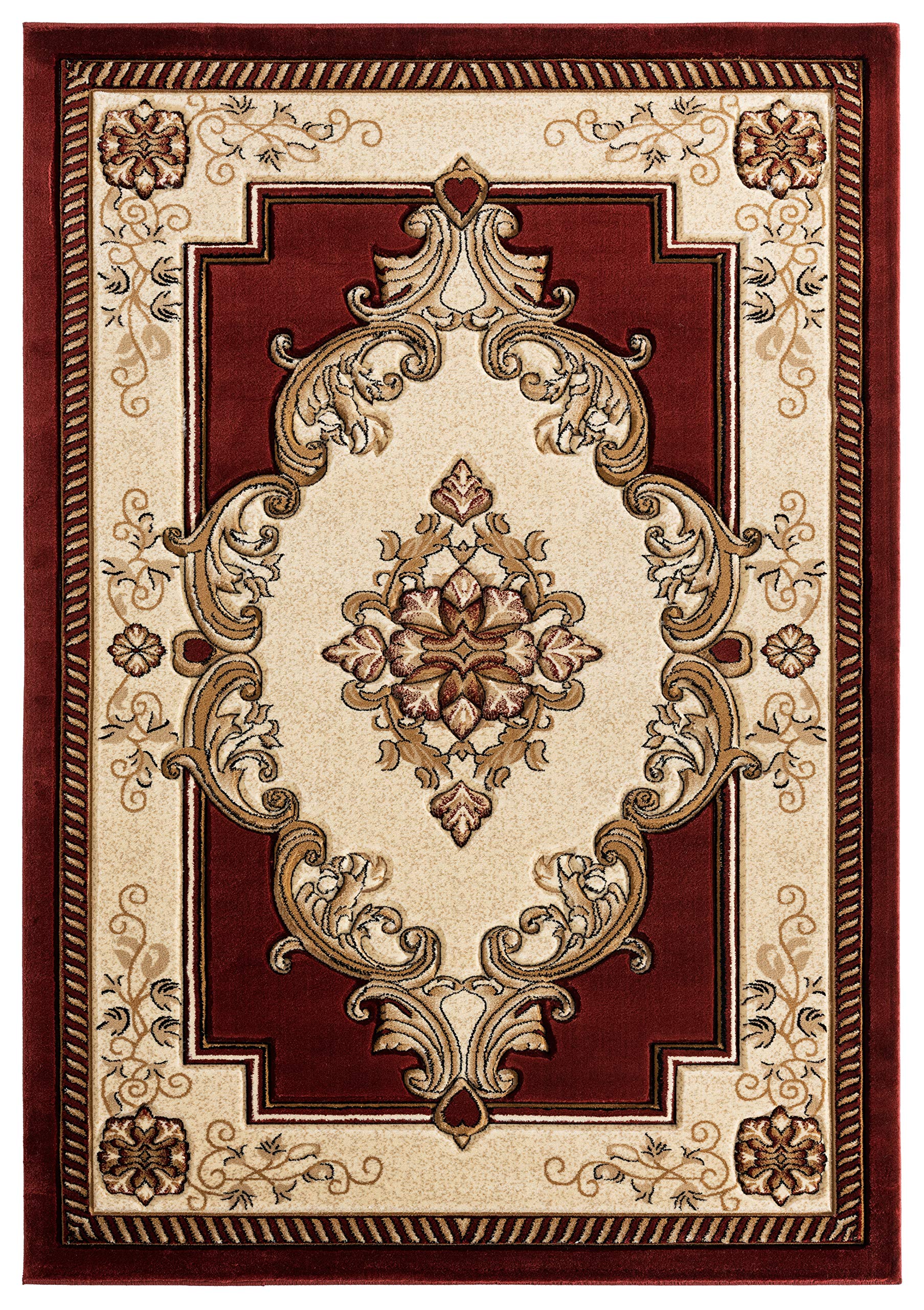 United Weavers Bristol Fallon Burgundy Area Rug 53 x 76