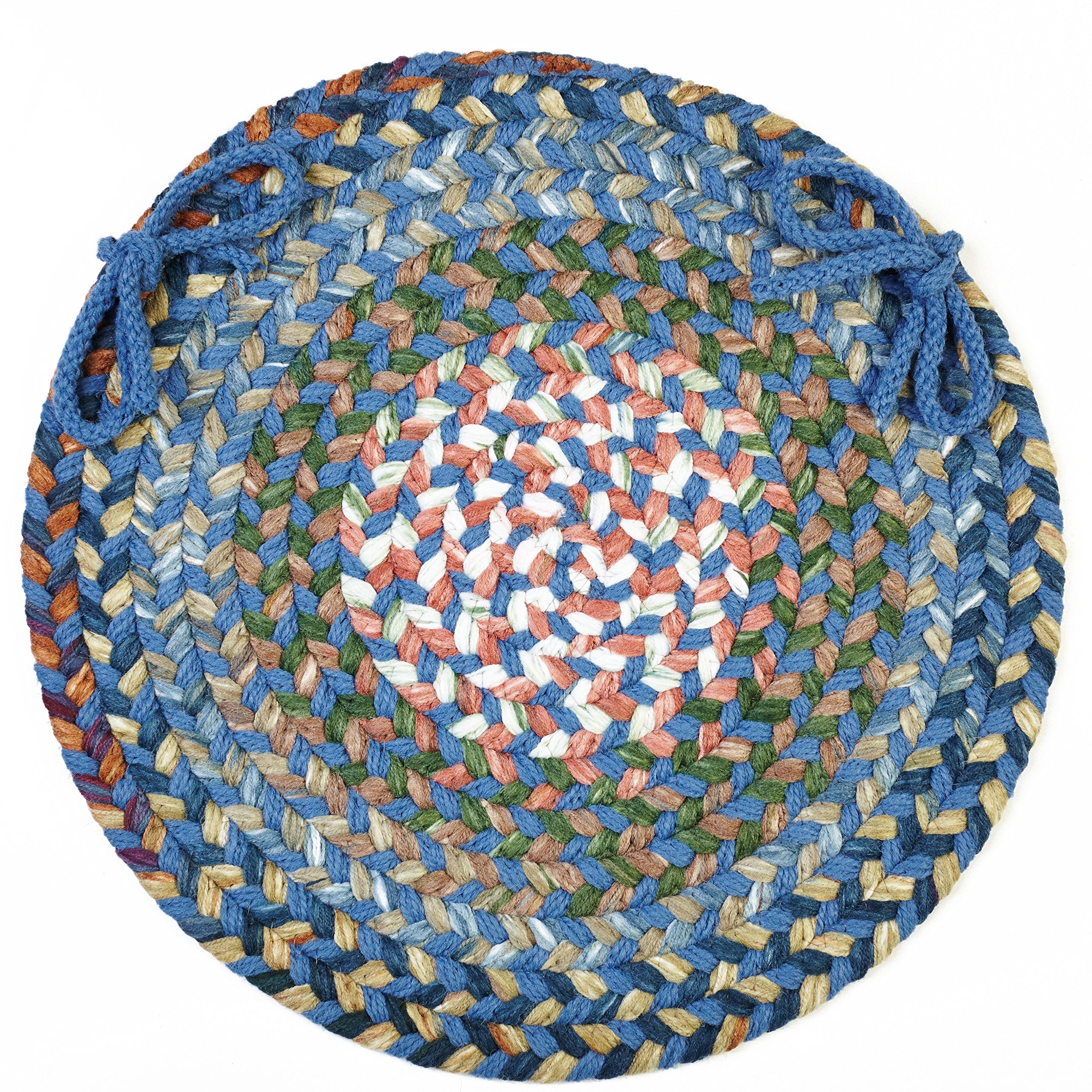 Rhody Rug CJ95A015X015 Braided Area Rugs, Sapphire, 15 x 15""