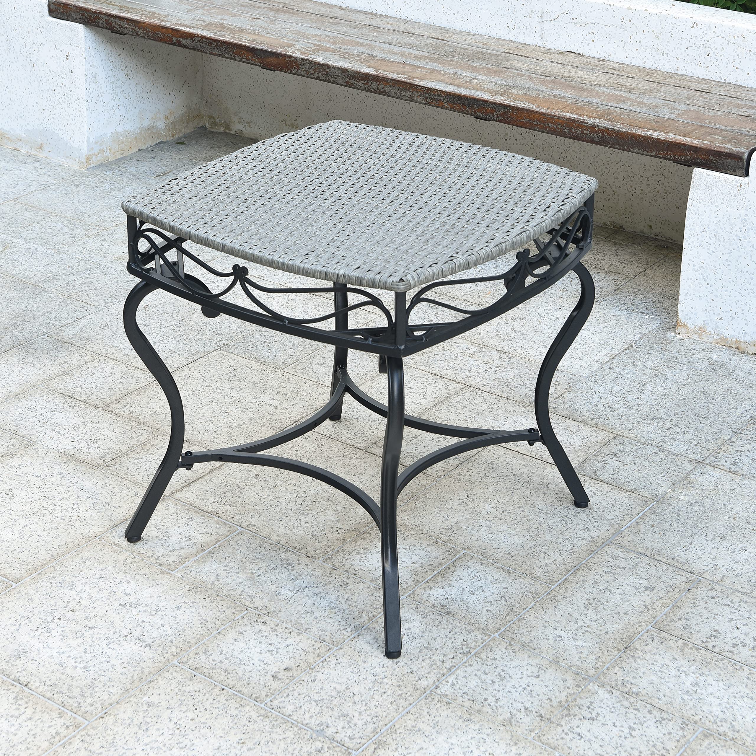 Valencia Resin Wicker/ Steel Side - Grey