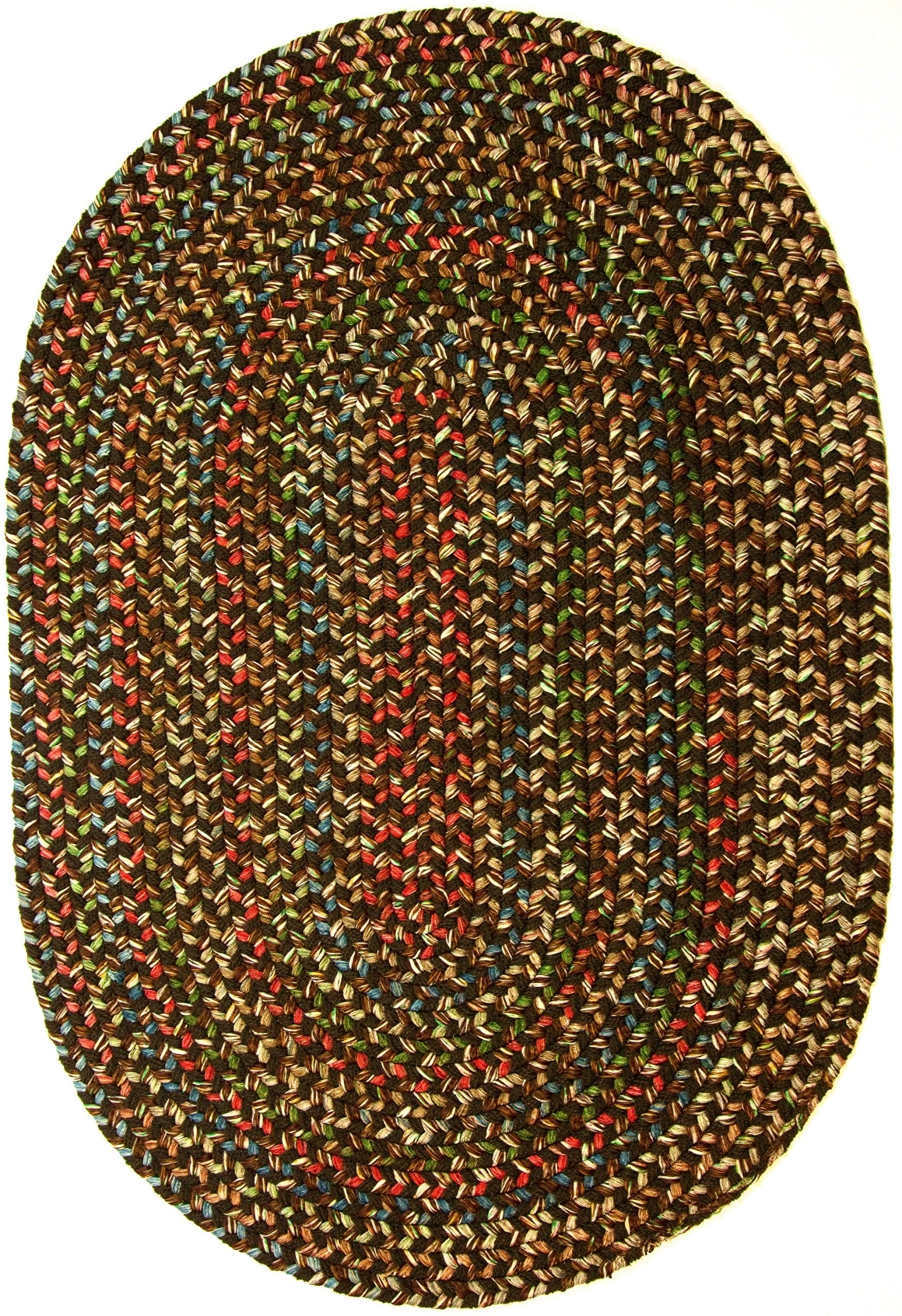 Rhody Rug Katie KA33 Brown 7 x 9 Oval - Braided Area Rug, Home Decor, Floor Mat or Bedroom Rug - Easy Care, Ideal for High Traffic Areas in Hallway and Living Room - Made in USA