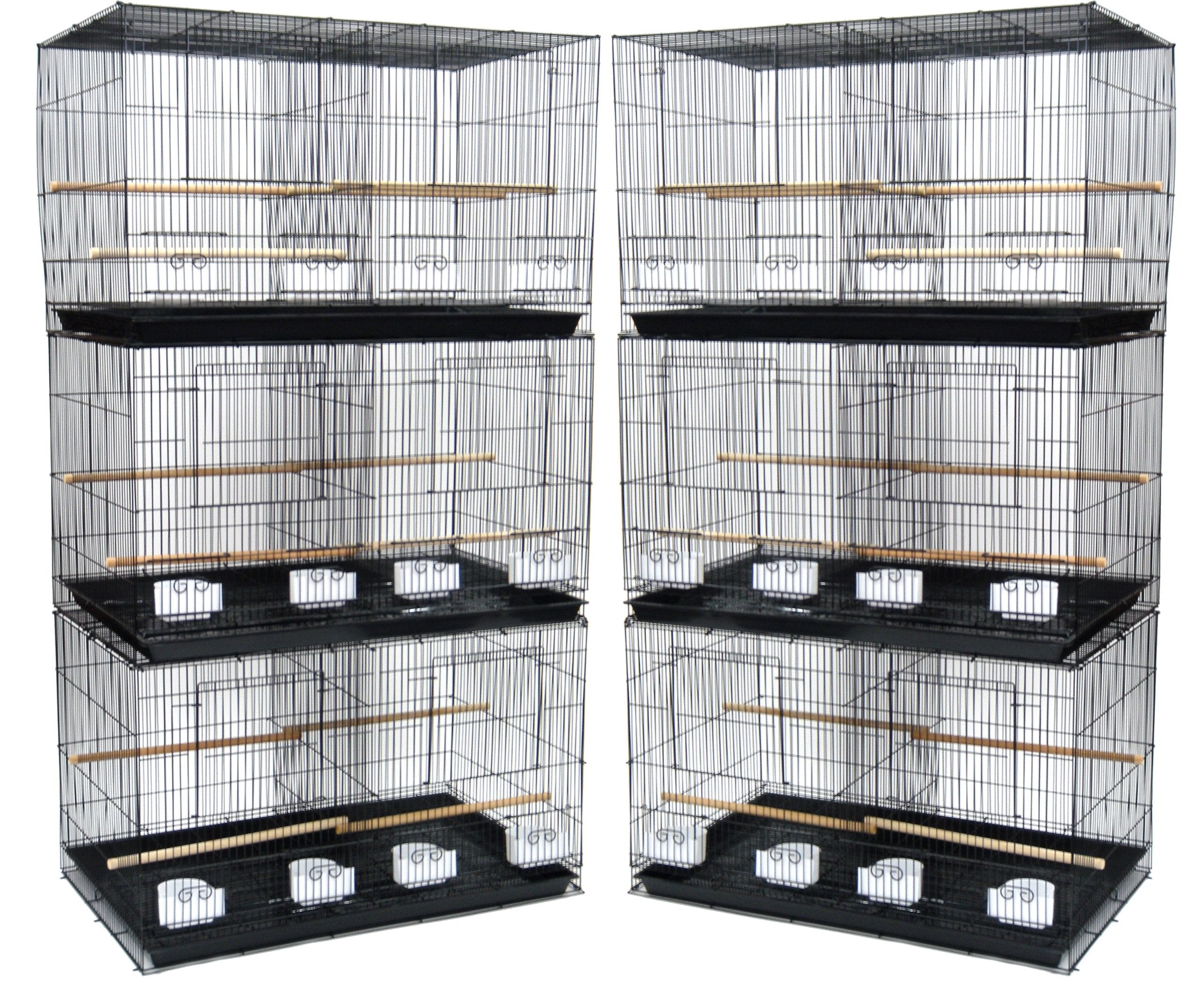 Lot of 6 Small Breeding Cages, Black