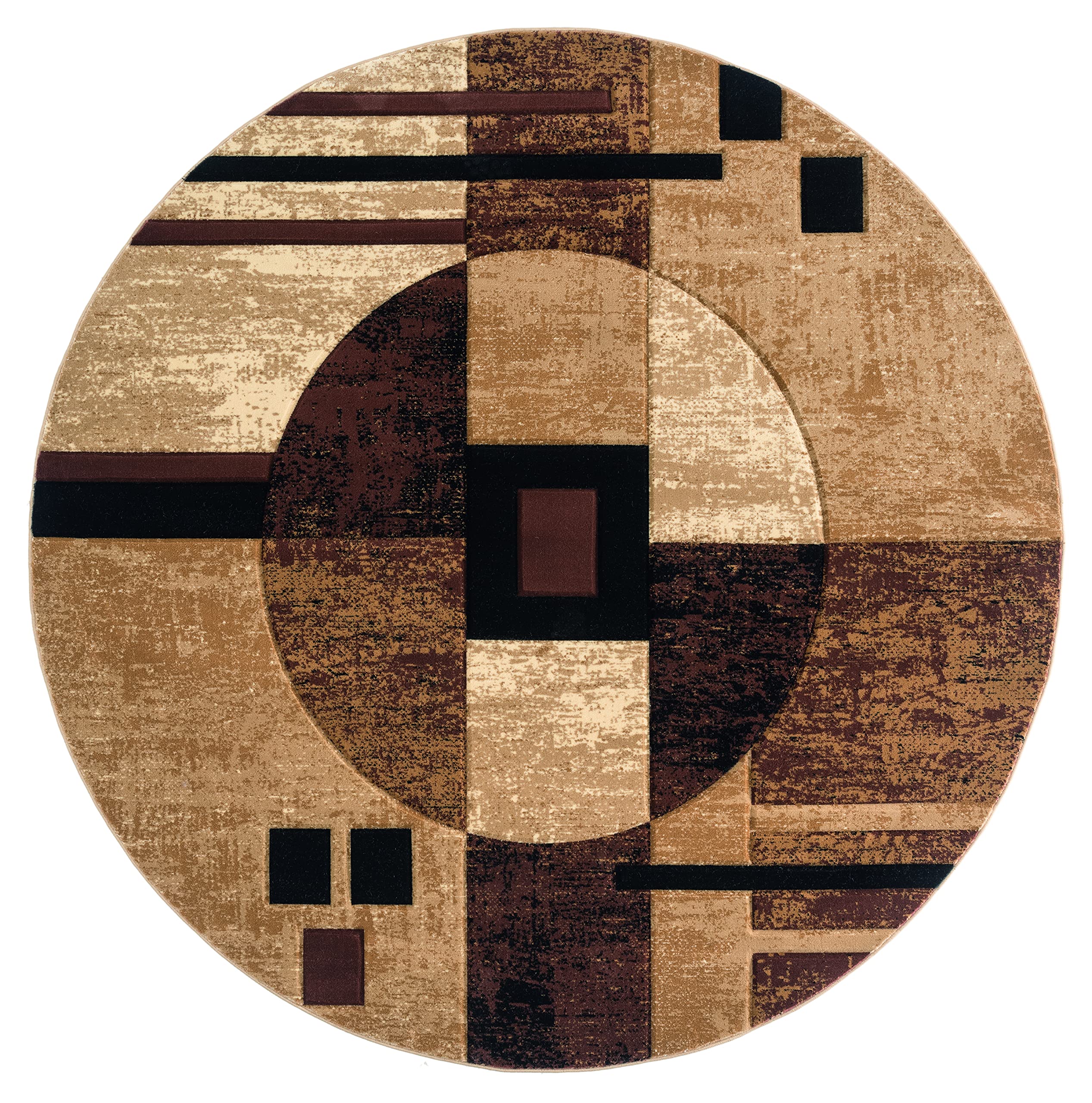United Weavers Bristol Epsilon Brown Round Rug 710 Round