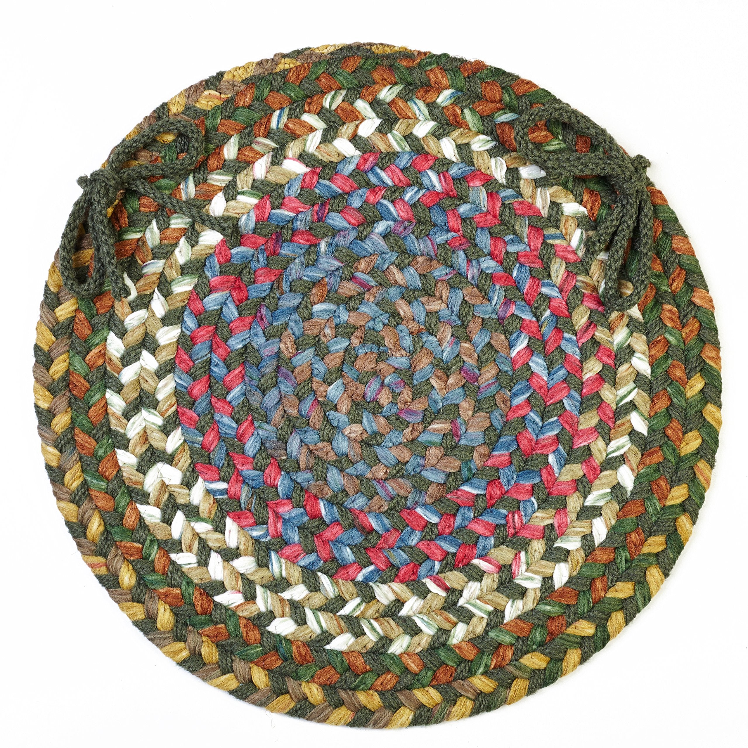 Rhody Rug CJ25A015X015 Braided Area Rugs, Emerald, 15 x 15""