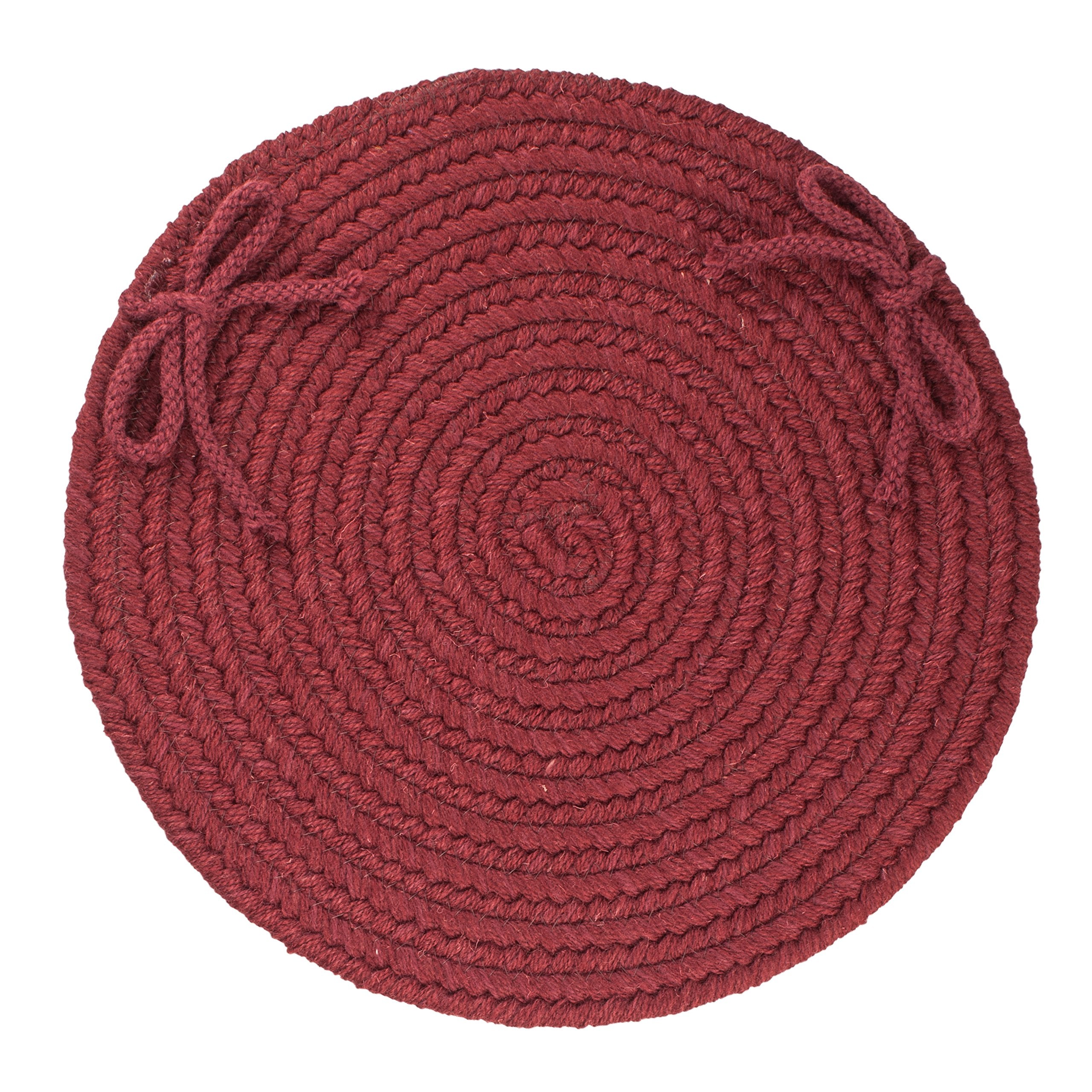 Rhody Rug S157A015X015 Braided Area Rugs, Red Wine, 15 x 15""