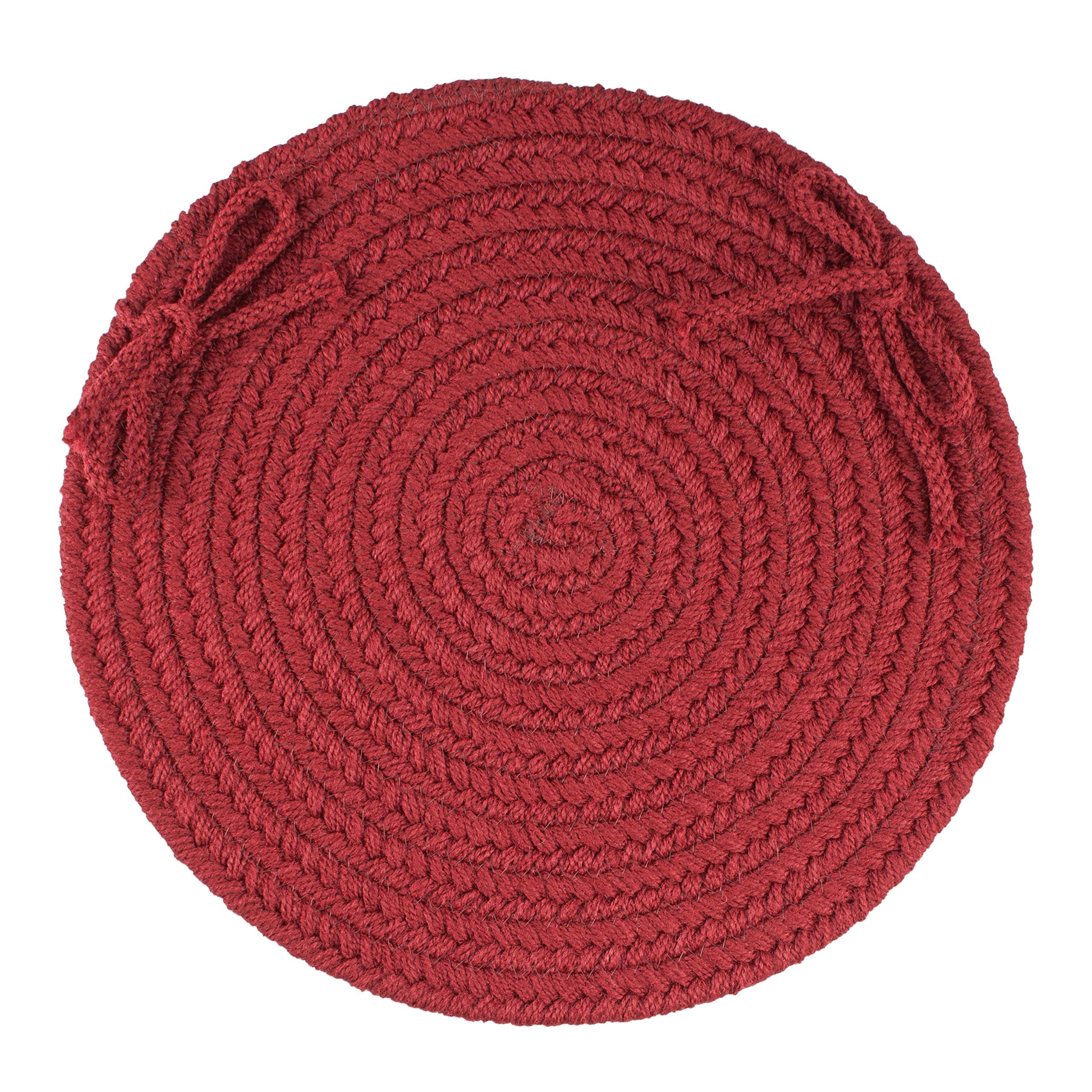 Rhody Rug S005A015X015 Braided Area Rugs, Colonial Red, 15 x 15""