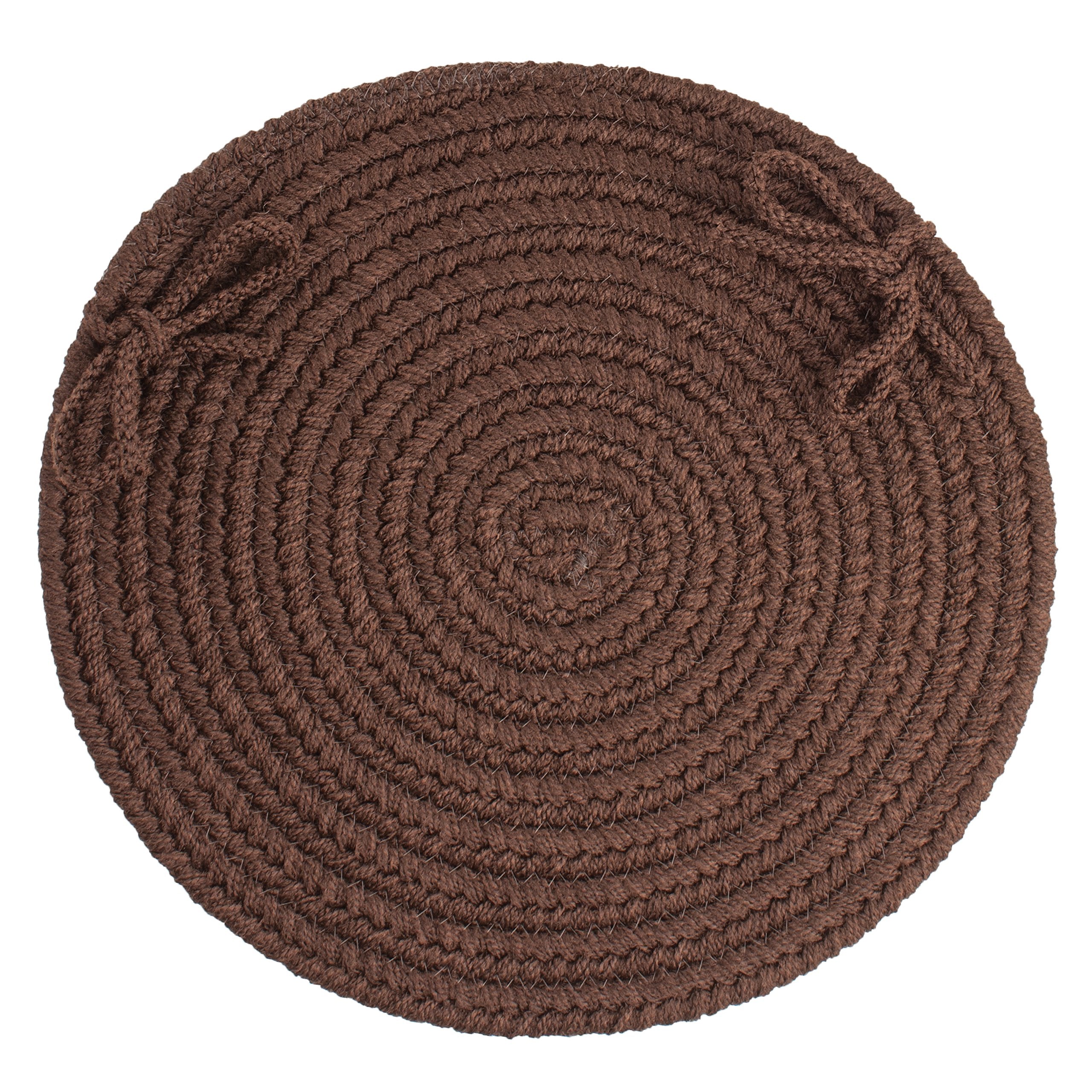 Rhody Rug S011A015X015 Braided Area Rugs, Brown, 15 x 15""