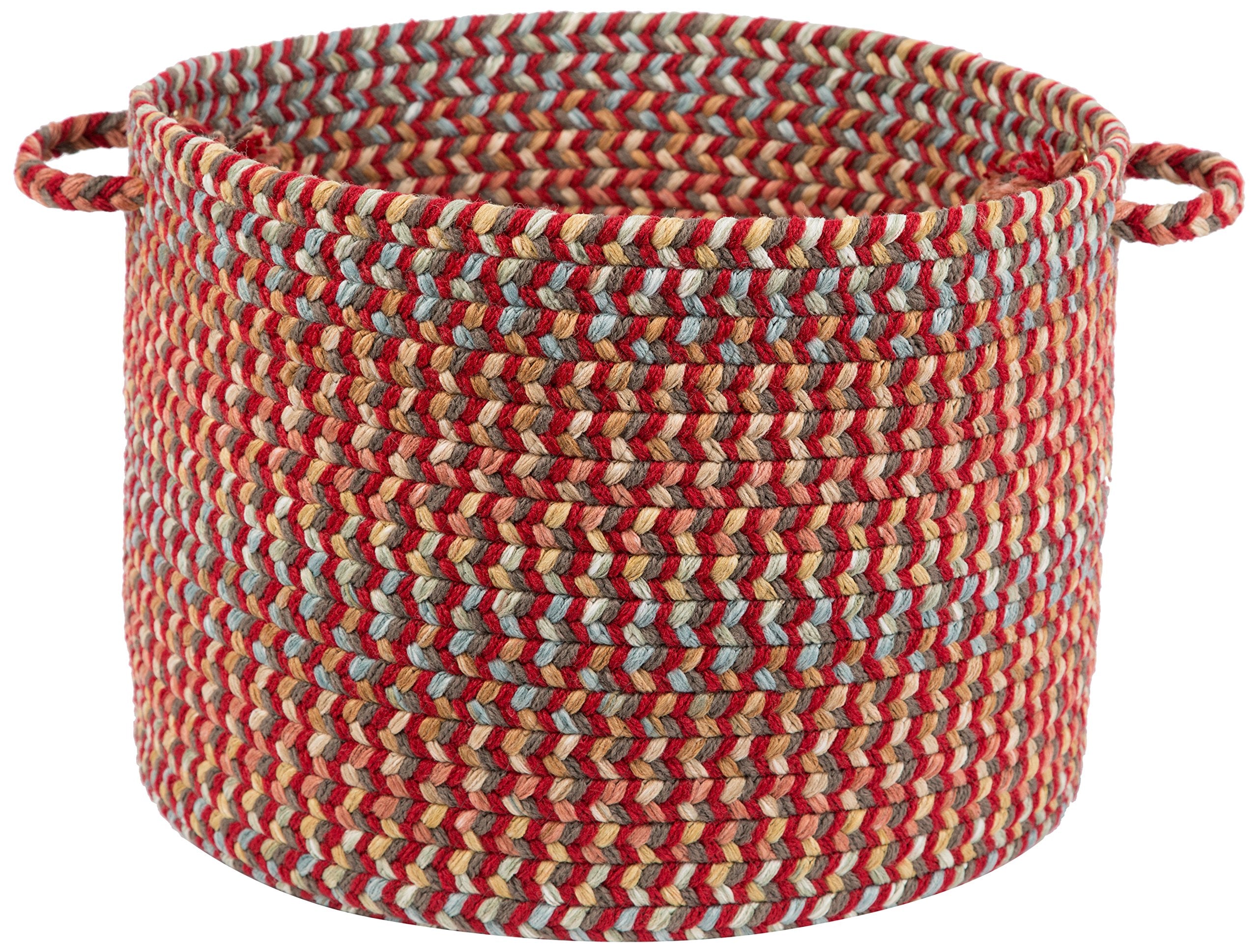 Rhody Rug CY47B018X012 Braided Area Rugs, Brilliant Red, 18 x 12""
