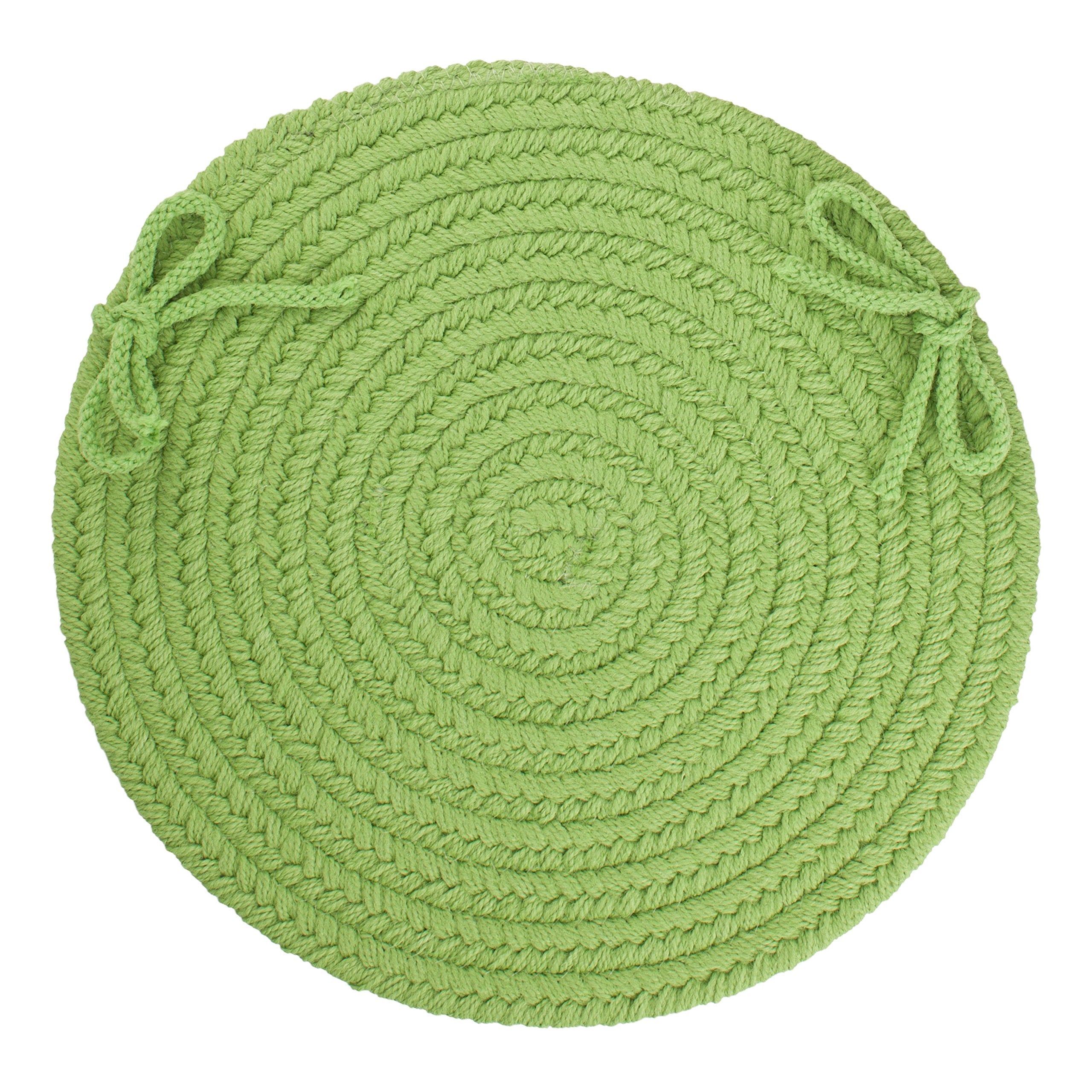 Rhody Rug S044A015X015 Braided Area Rugs, Key Lime, 15 x 15""
