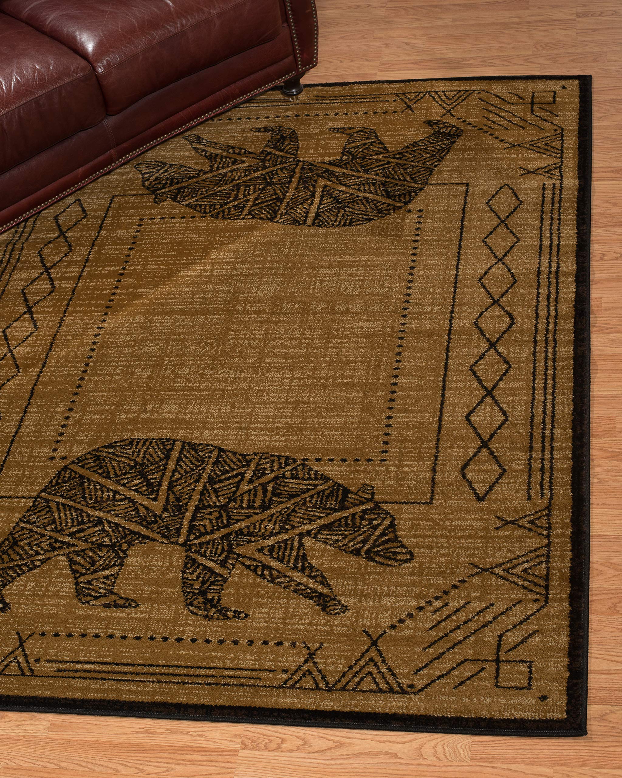 United Weavers Affinity Bear Cave Gold Runner Rug  111 X 7 2