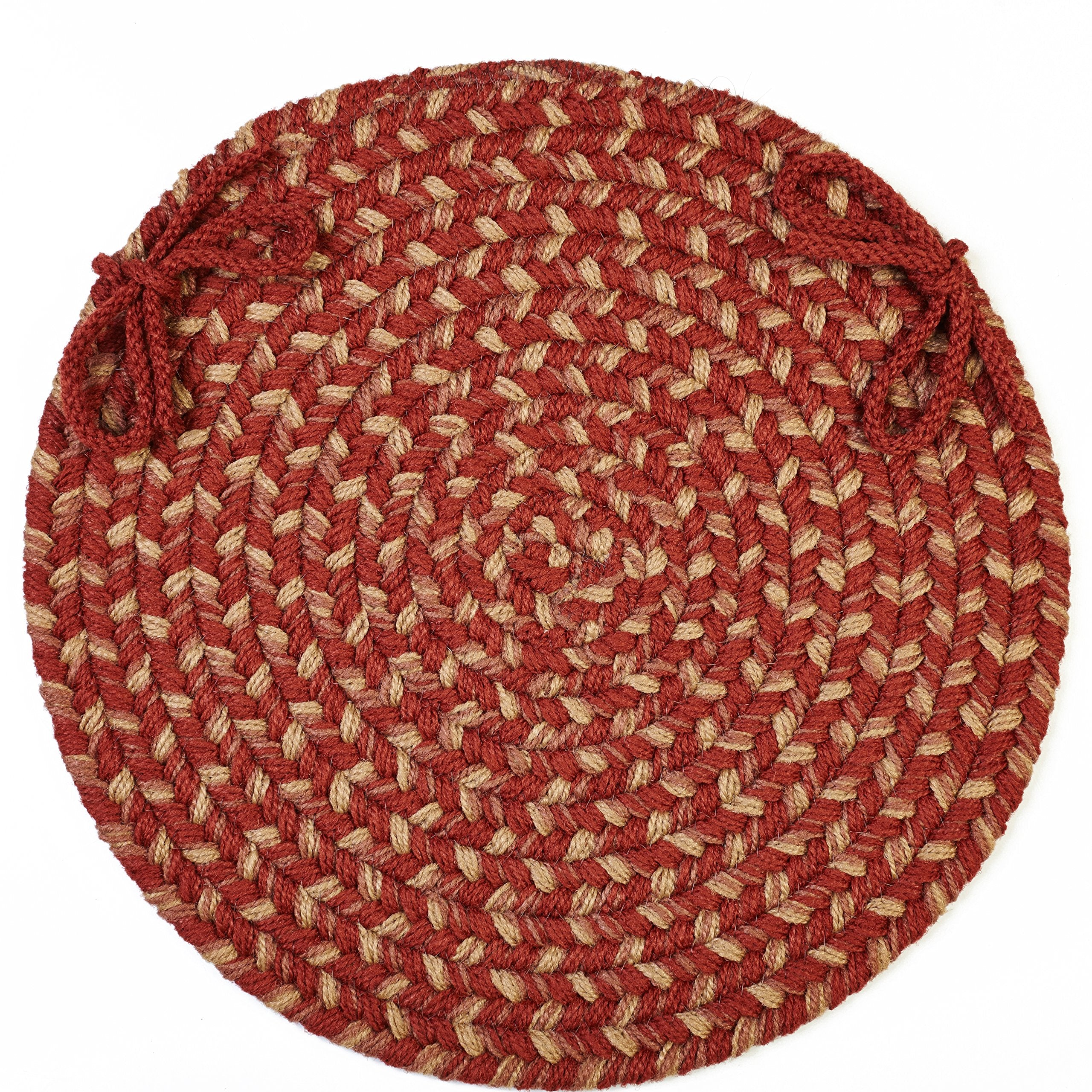 Rhody Rug EL43A015X015 Braided Area Rugs, Warm Earth, 15 x 15""