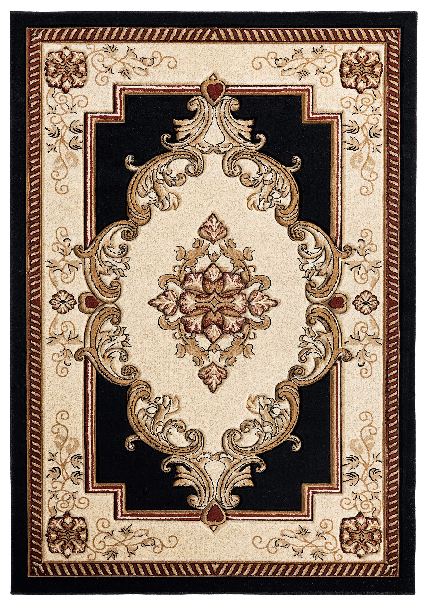 United Weavers Bristol Fallon Black Area Rug 53 x 76