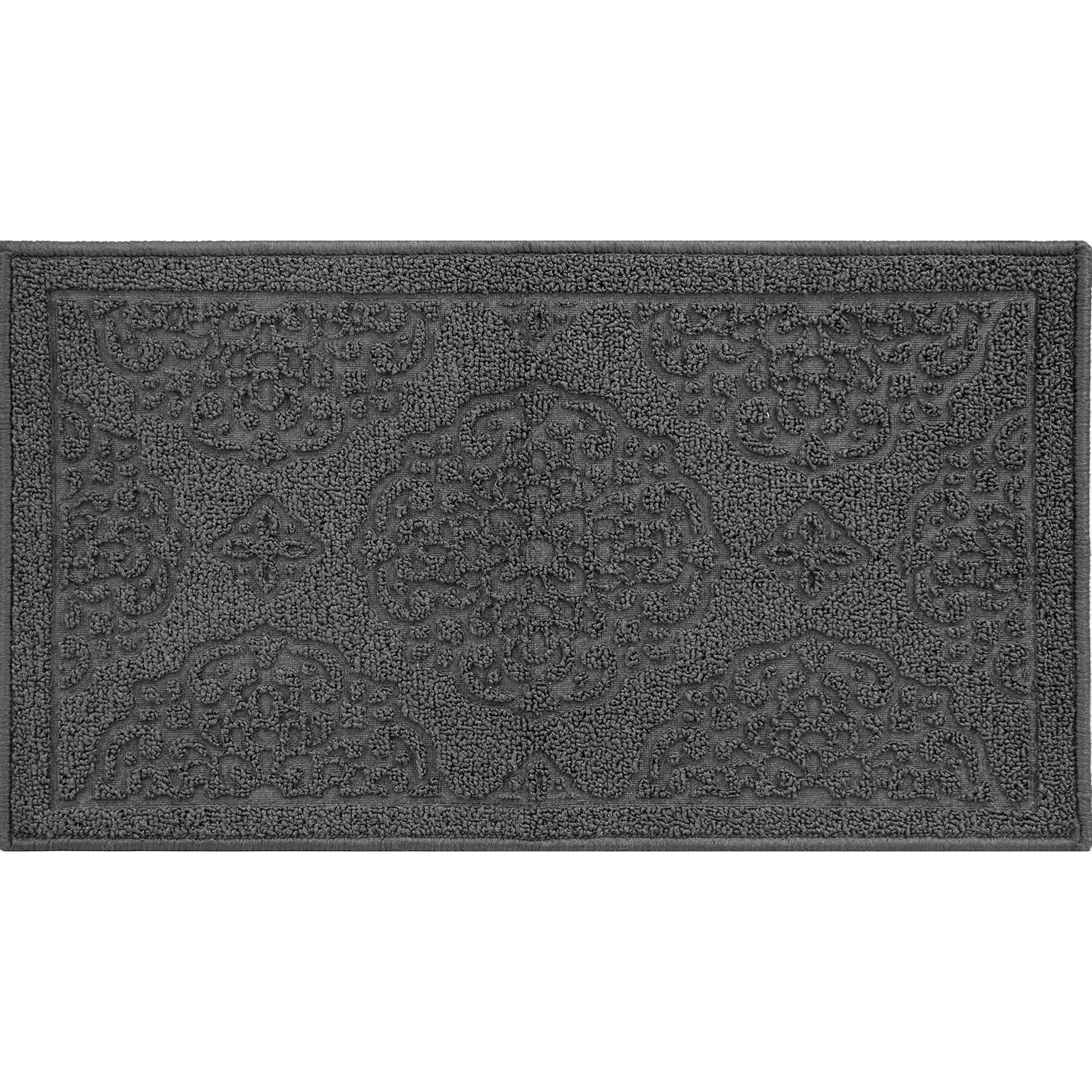 GRAND IMPRESSIONS MEDALLIONS GRAY Rectangular Shape, 17 X 30”
