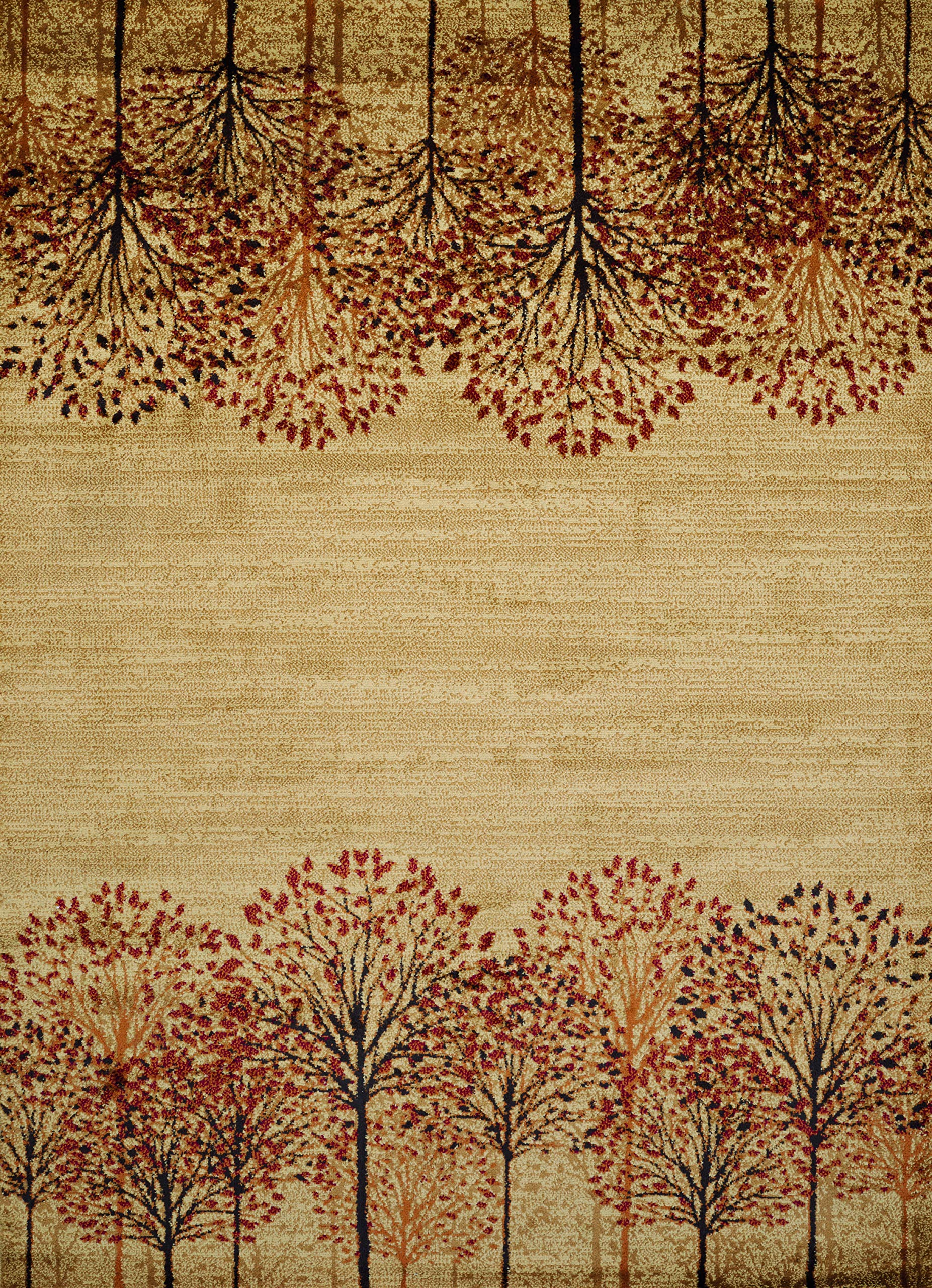 United Weavers Affinity Tree Blossom Natural Runner Rug  111 X 7 2