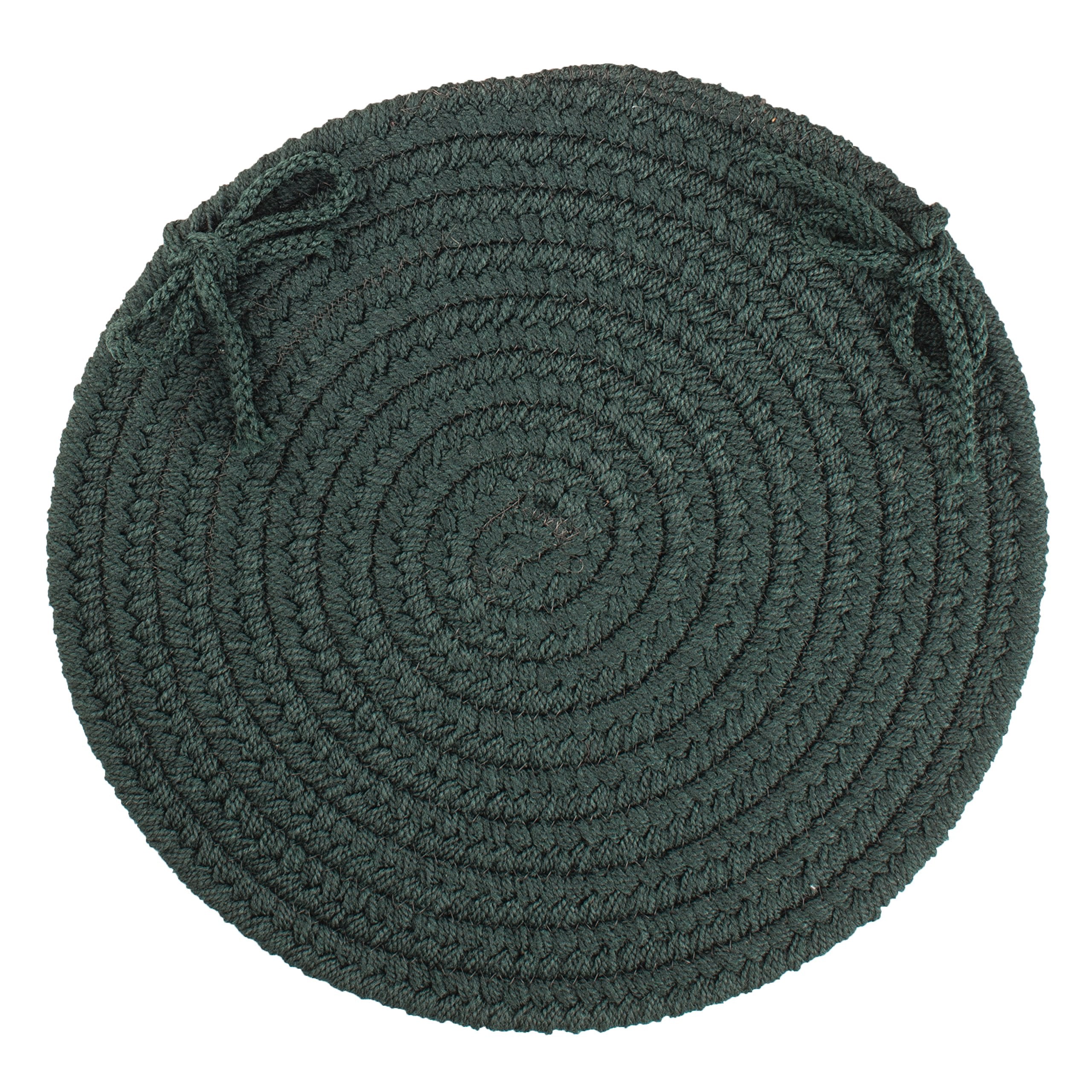 Rhody Rug S018A015X015 Braided Area Rugs, Spruce Green, 15 x 15""