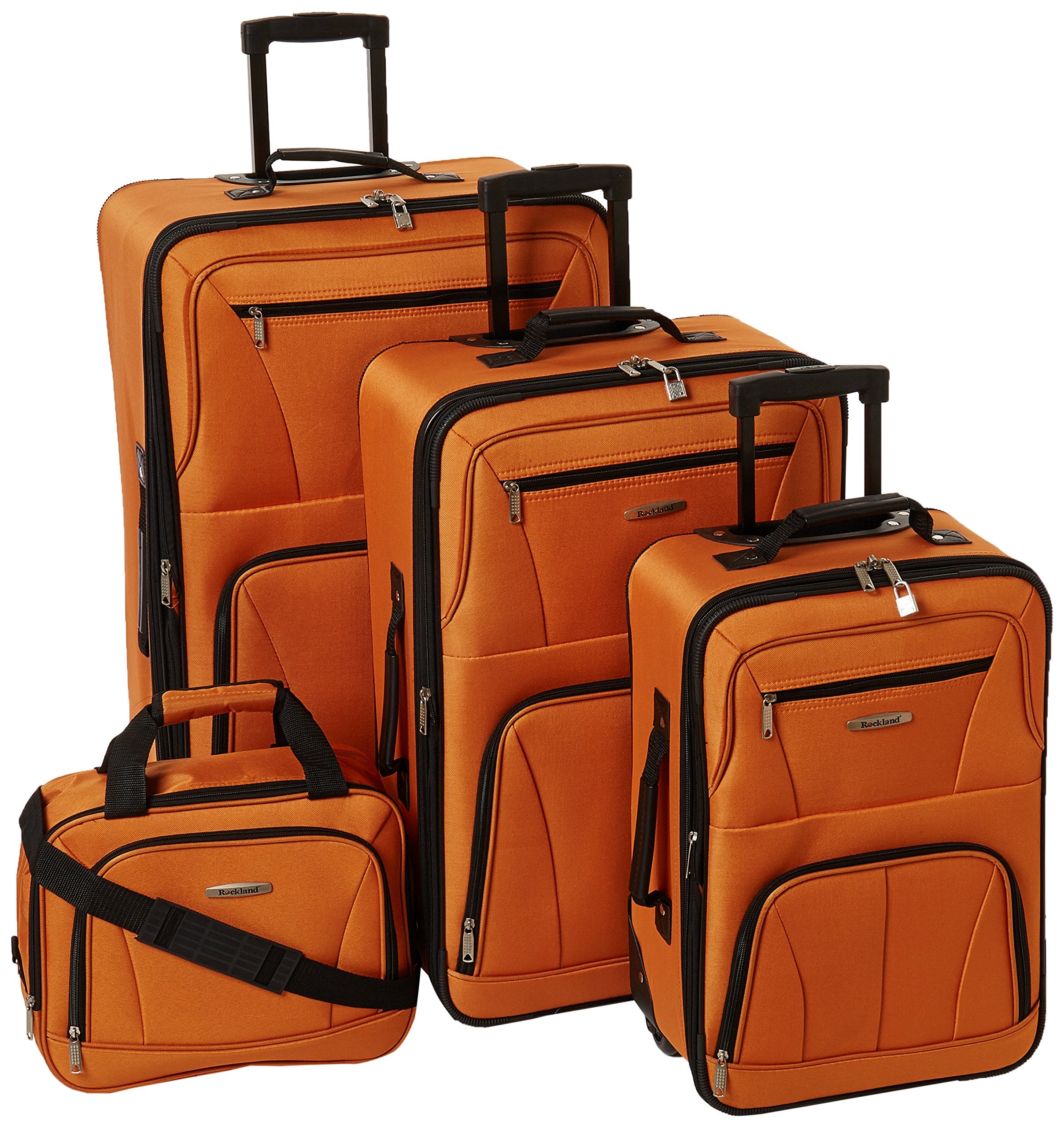 4 PC LUGGAGE SET - ORANGE