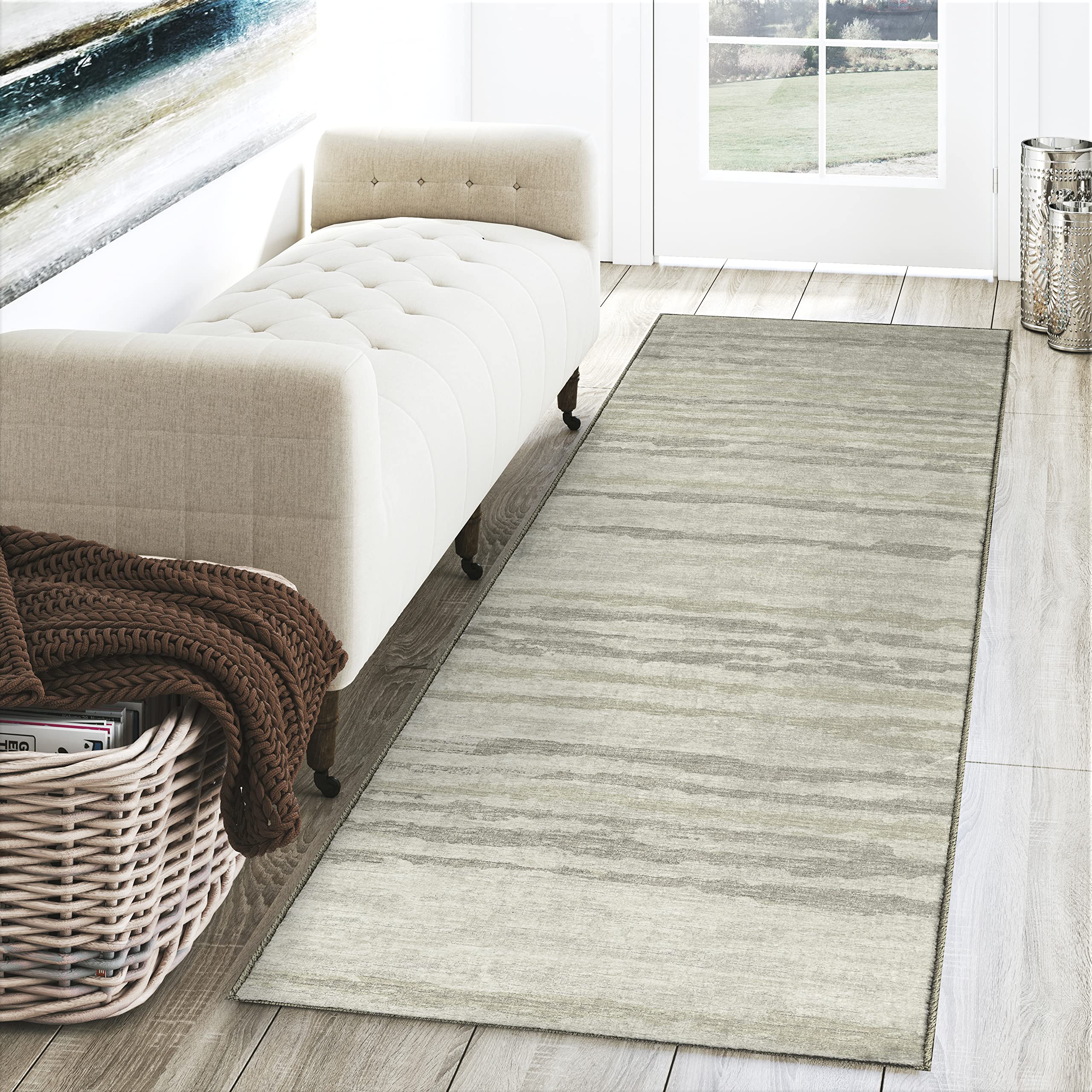 Brisbane BR4 Linen 23 x 76??Runner Rug