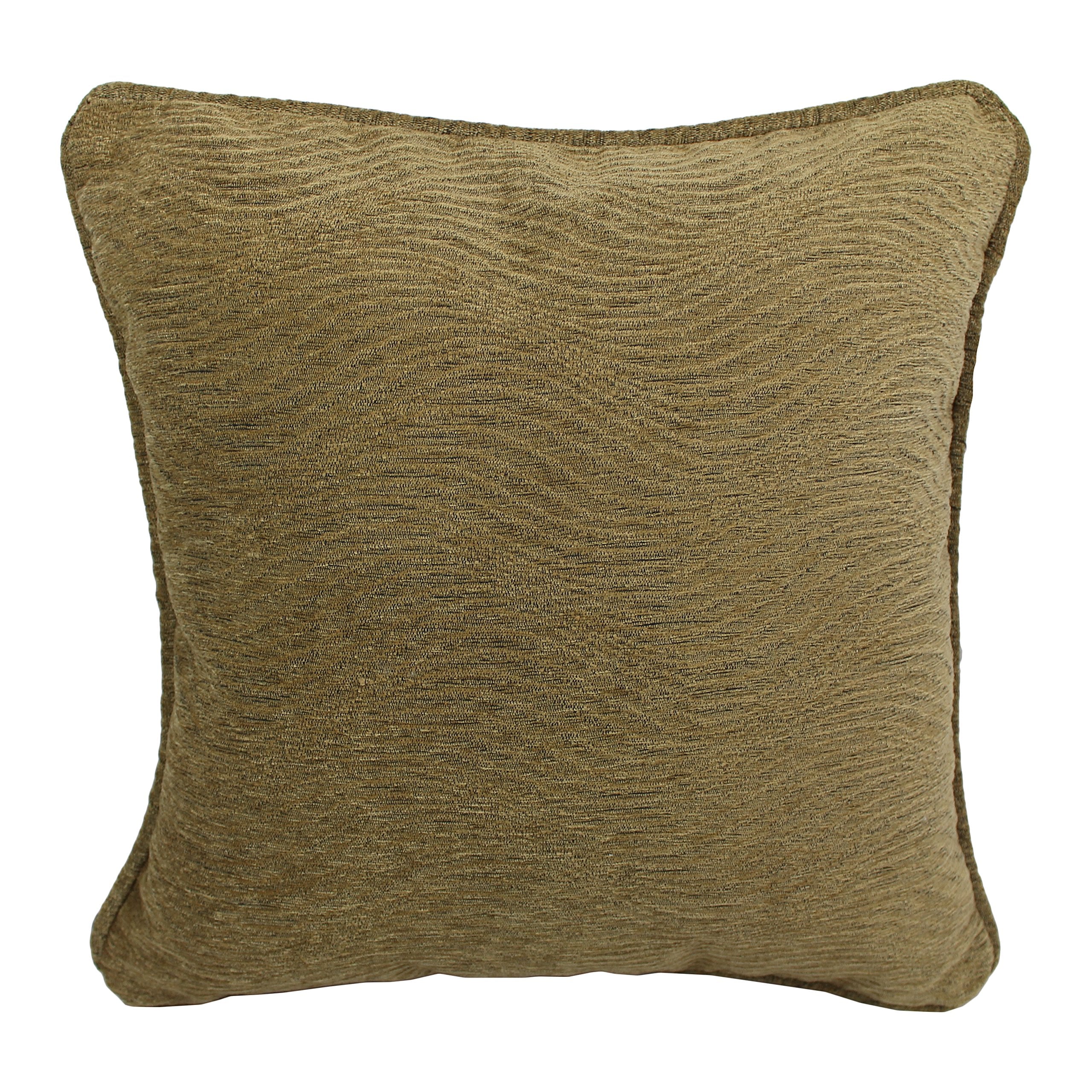 18-inch Double-corded Square Patterned Jacquard Chenille Throw PIllow with Insert - Champagne