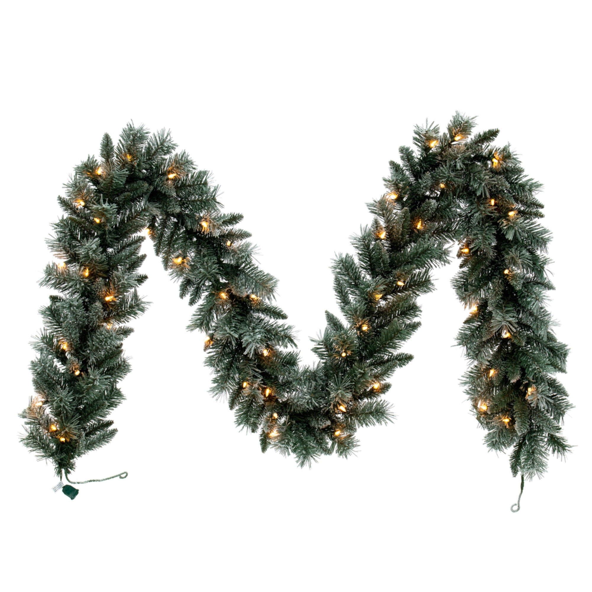 9' Frosted Mixed Pine Garland 50CL