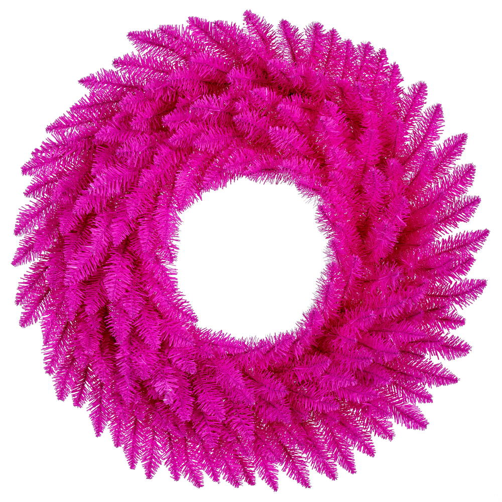 24” Hot Pink Wreath 140Tips