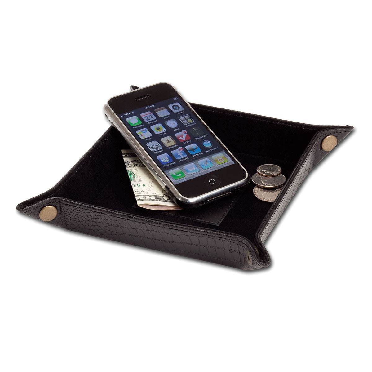 A2488-Black-Crocodile-Leather-Caddy