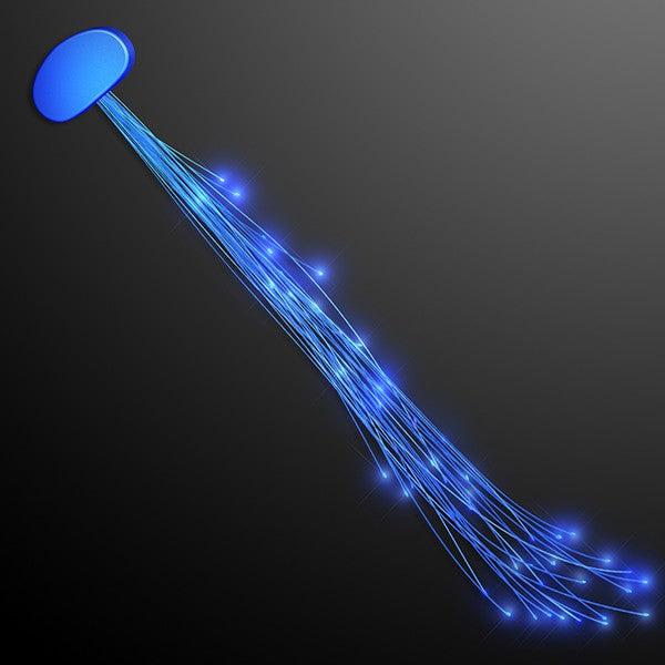 Sparkly Fiber Optic Hair Lights Blue