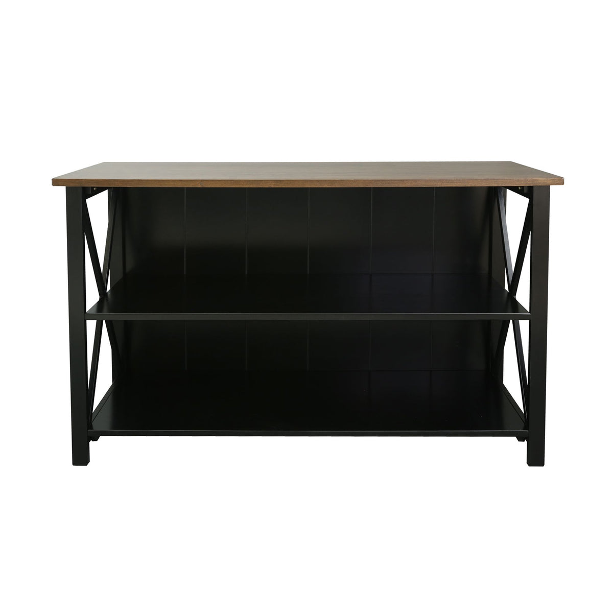 Ashford Console Table / Tv Stand With Spacious Shelves, Top Made With 100% Solid Usa Cherry Wood