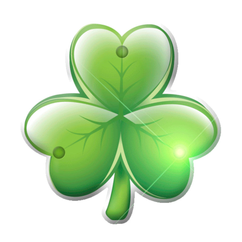 Luck of the Irish Shamrock Flashing Body Light Lapel Pins