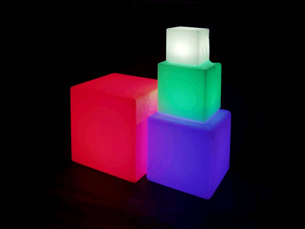 12 Inch LED Color Changing Cube Light Table Furniture