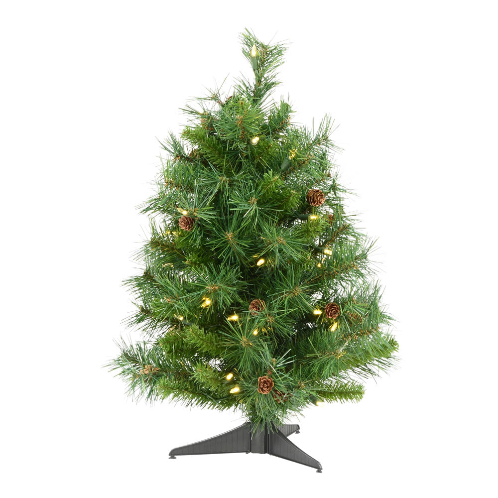 Vickerman 2' x 17″ Cheyenne Pine 78T 50WmWht LED - A801001LED