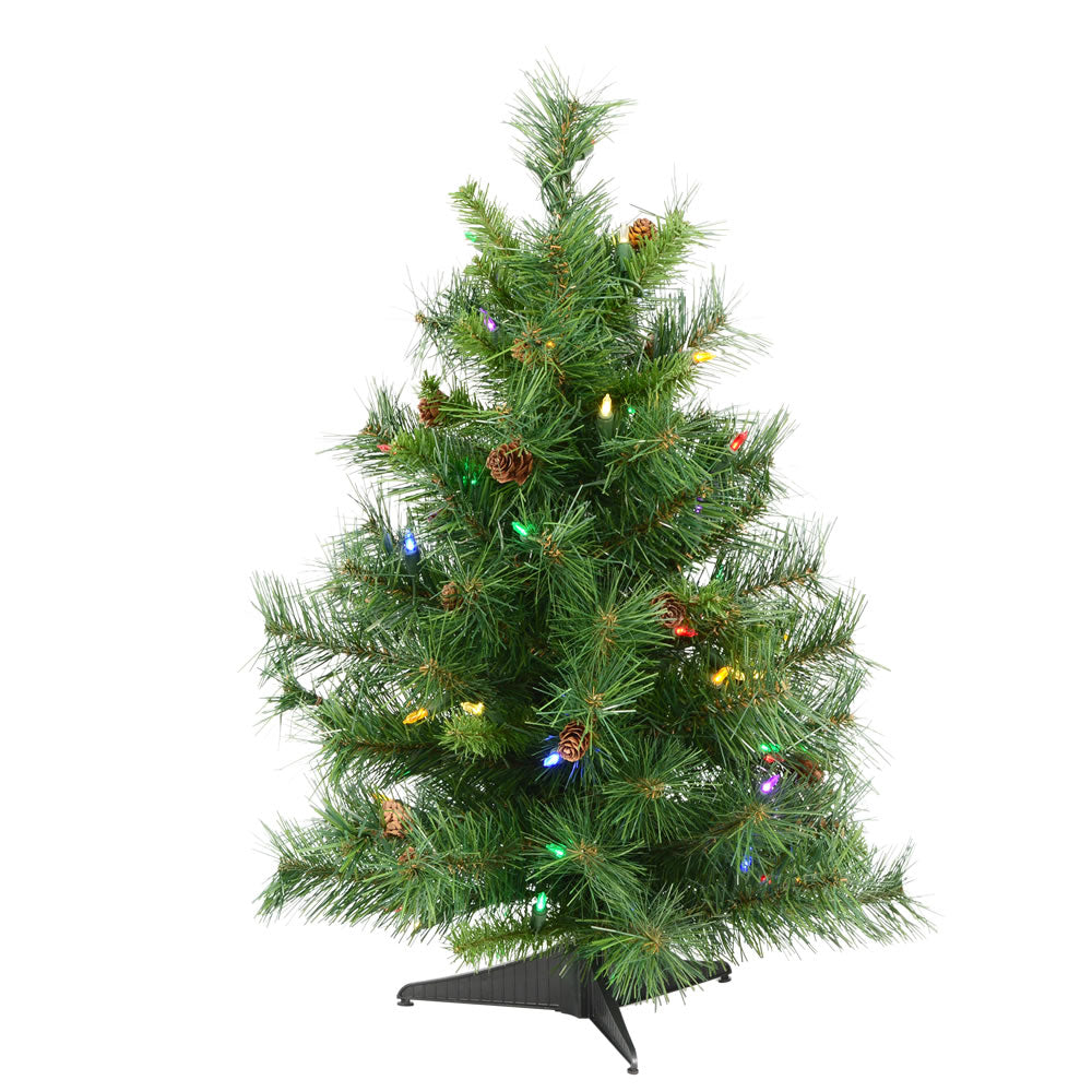 Vickerman 2' x 17″ Cheyenne Pine 78T 50 Multi LED - A801002LED