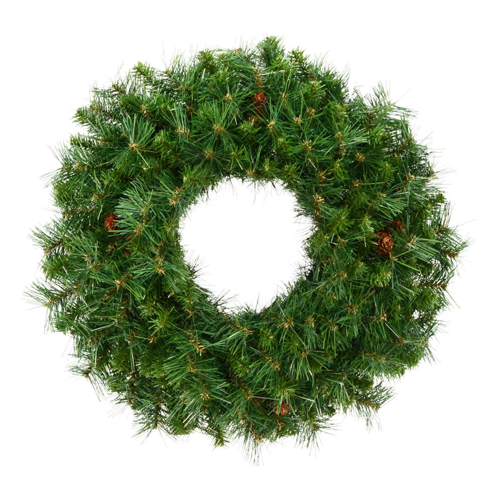 Vickerman 24″ Cheyenne Pine Wreath 10 Cones 220T - A801024