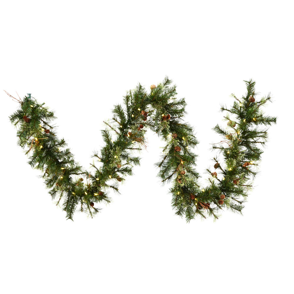 Vickerman 9' X 12″ Mixed Country Garland 100LED WW - A801713LED