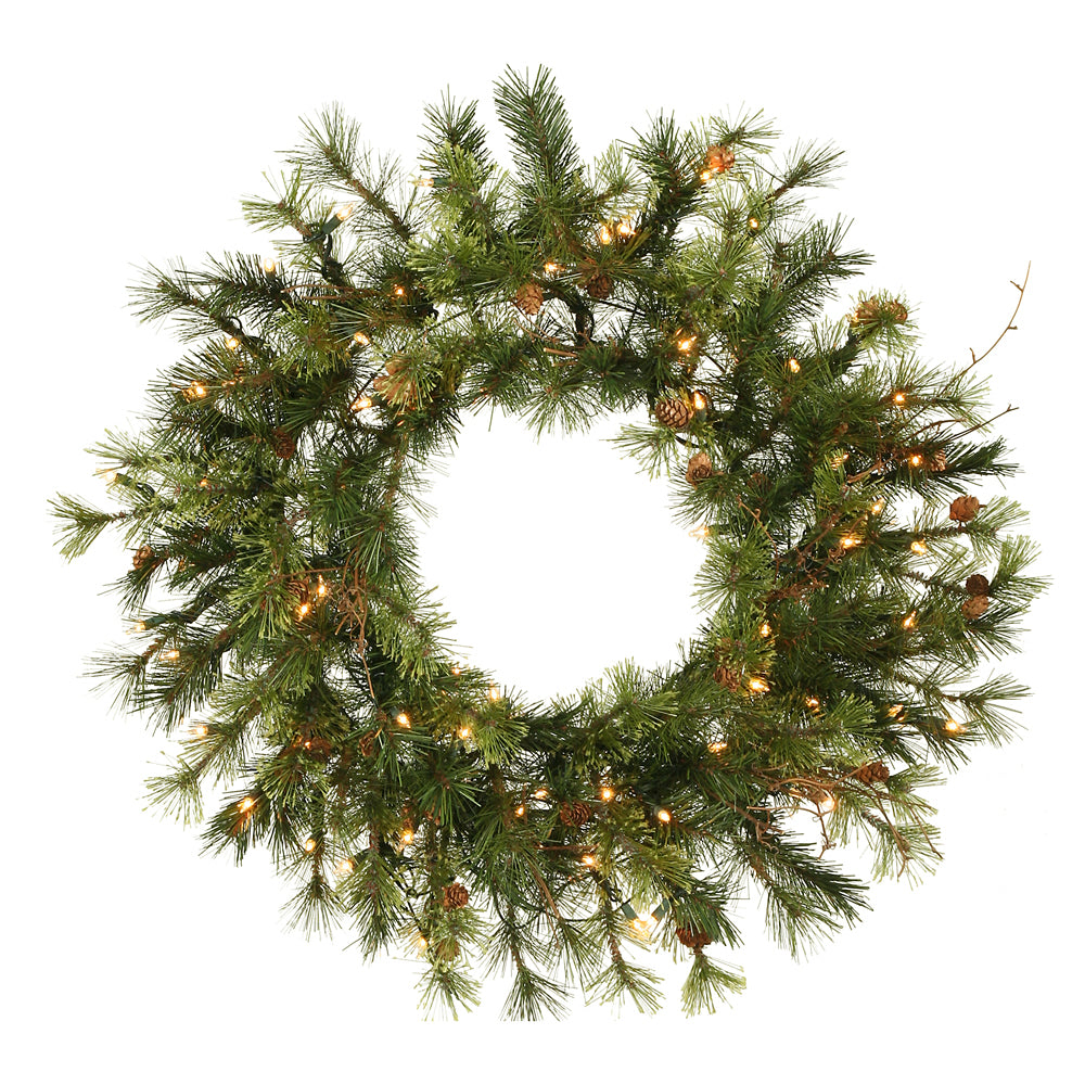 Vickerman 36″ Mixed Country Wreath 100WmWhtLED - A801837LED