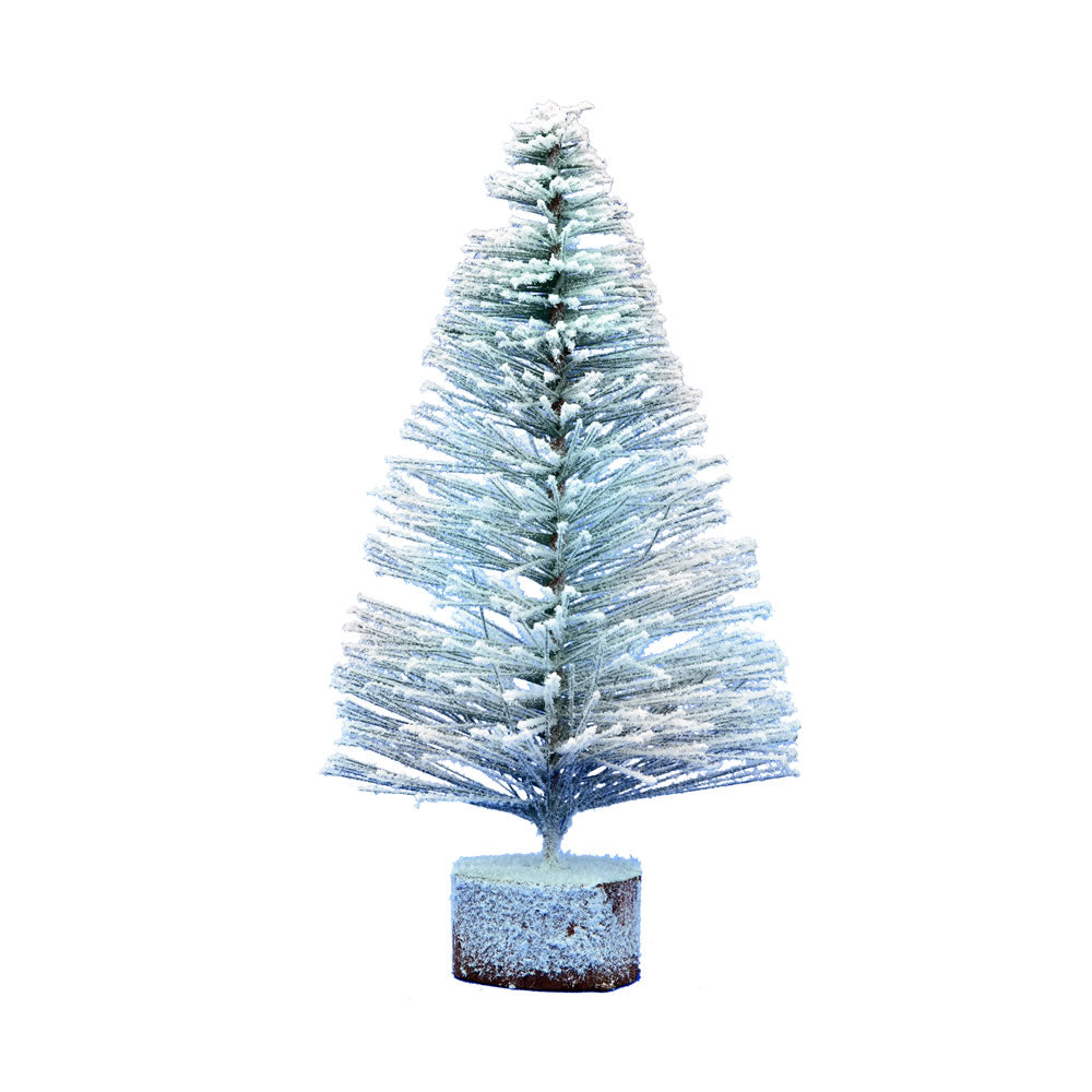 Vickerman 10” Flocked Village Tree Wood Stand Pk/4 - A804110-4