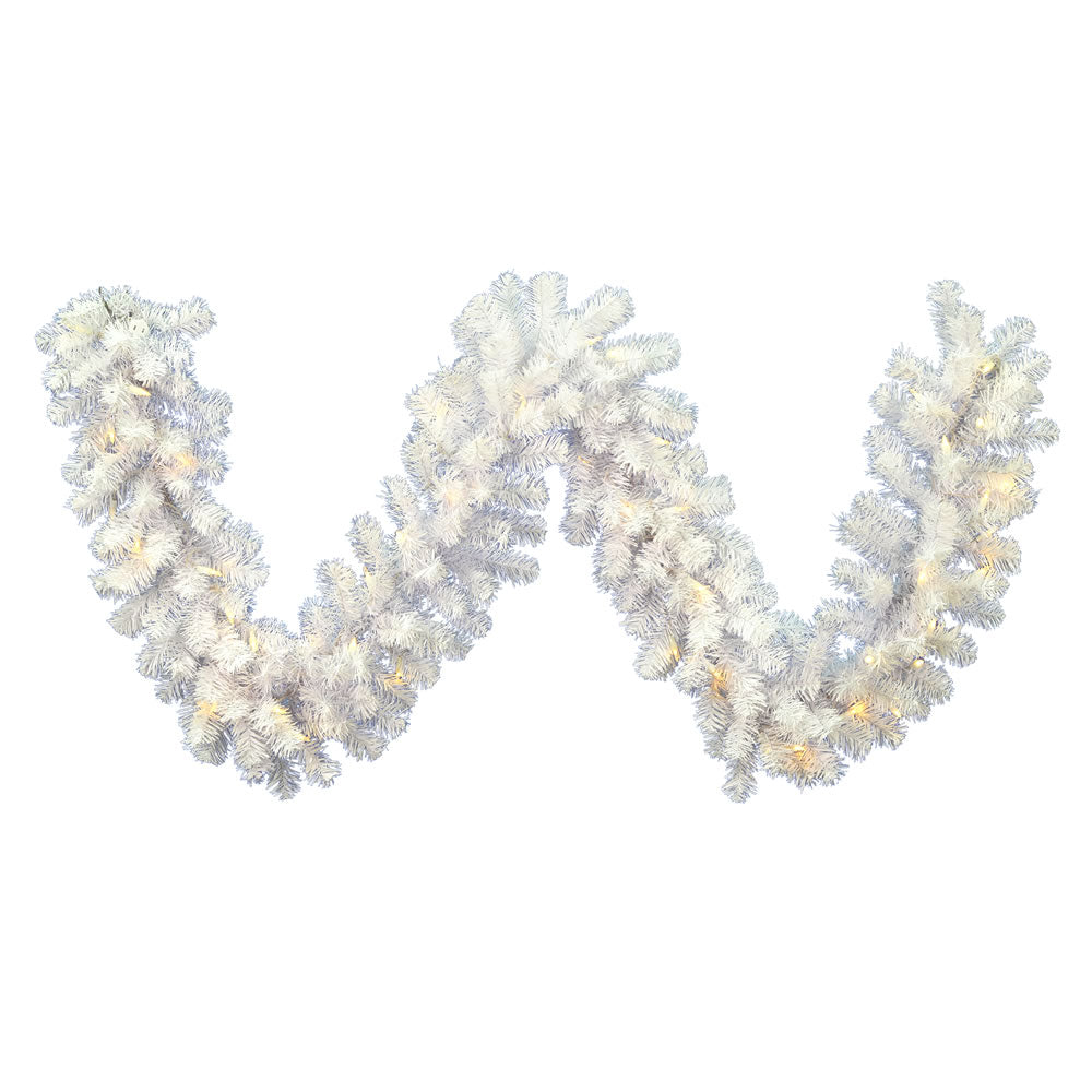 Vickerman 9' x 12″ Crystal White Garl 50Led WmWht - A805813LED