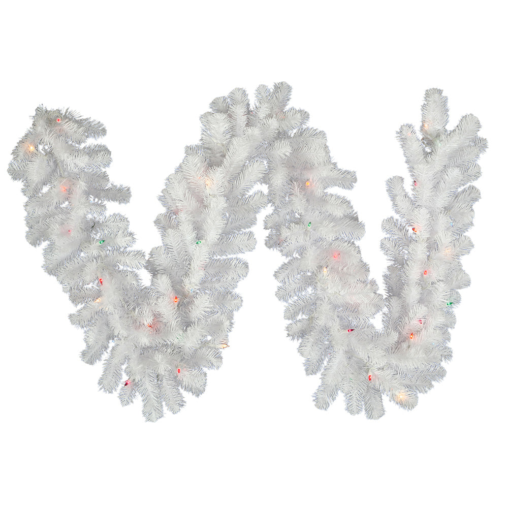 Vickerman 9' x 12″ Crystal White Garl 50Led Multi - A805814LED