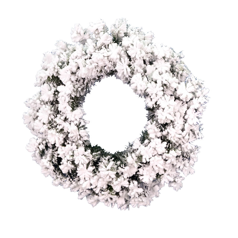 Vickerman 36″ Flocked Alaskan Pine Wreath 160 Tips - A806333