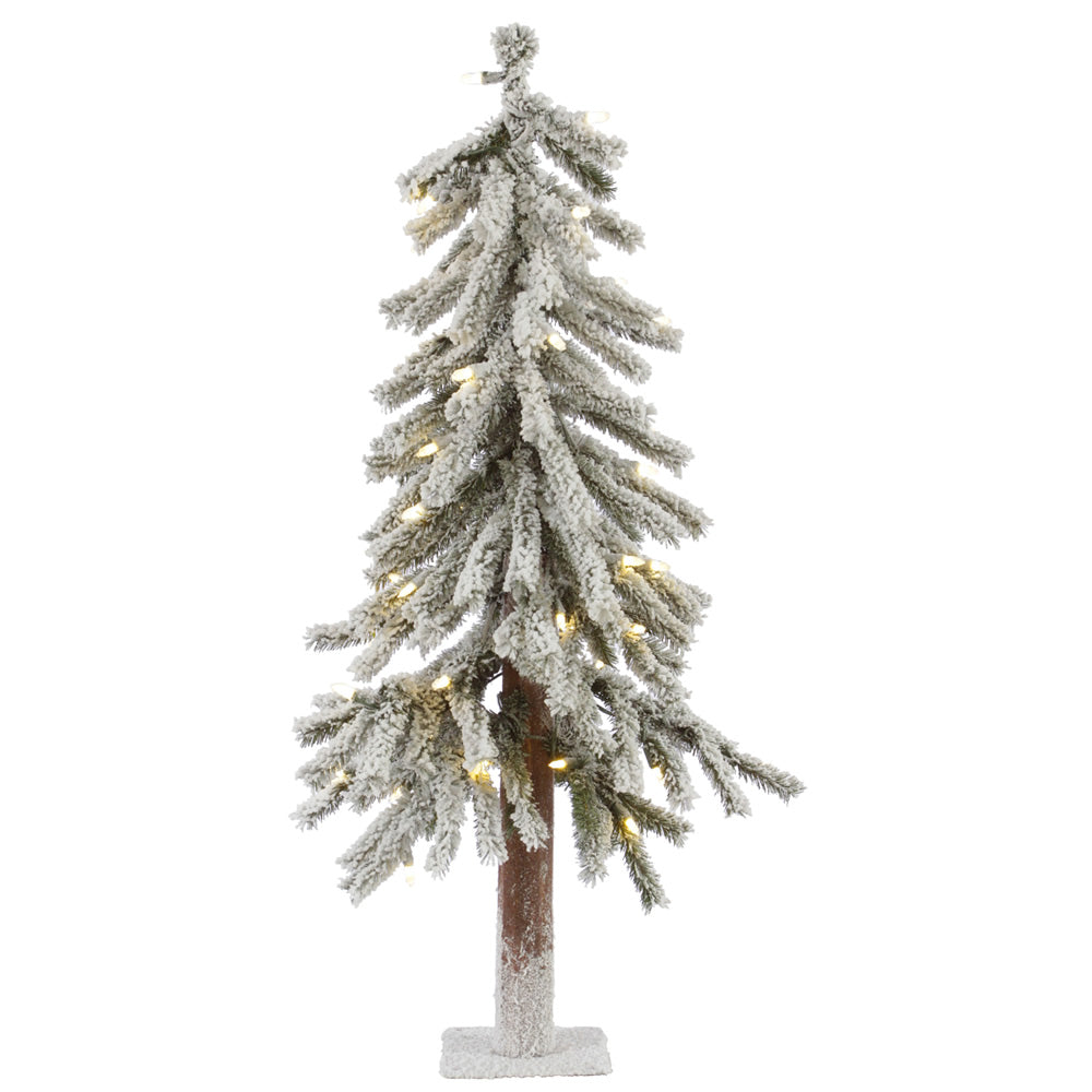 Vickerman 3' x 21″ Flocked Alpine 142T 50WmWht LED - A807431LED