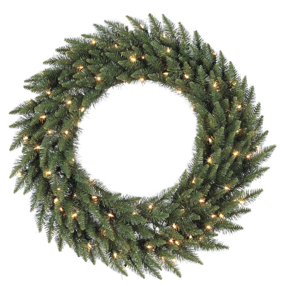 Vickerman 96” Camdon Fir Wreath 1000LED WmWht - A861096LED