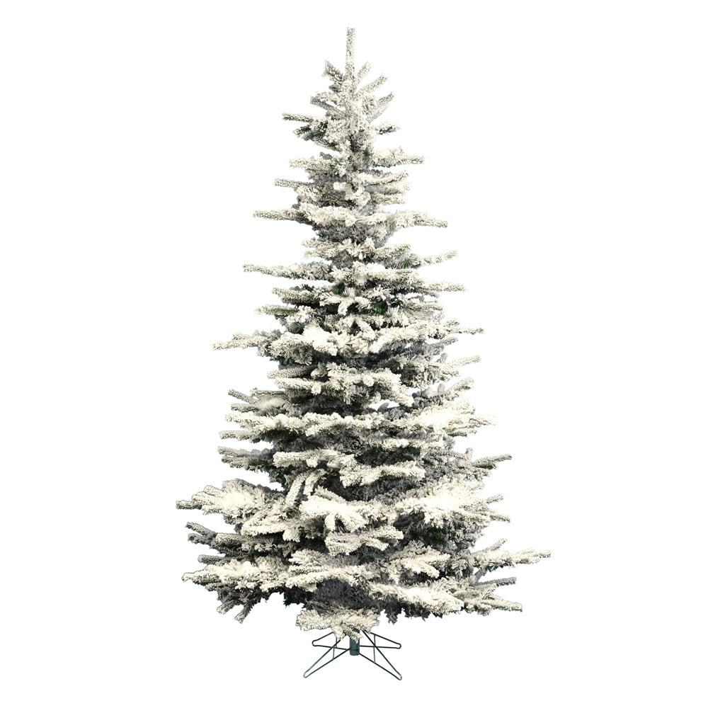 Vickerman 7.5' x 57″ Flocked Sierra Fir Tree 1324T - A861875