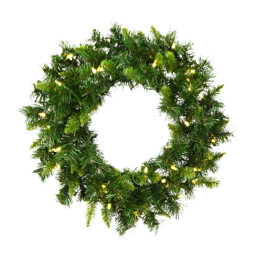 Vickerman 24″ Imperial Pine Wreath 50WmWht LED - A877325LED
