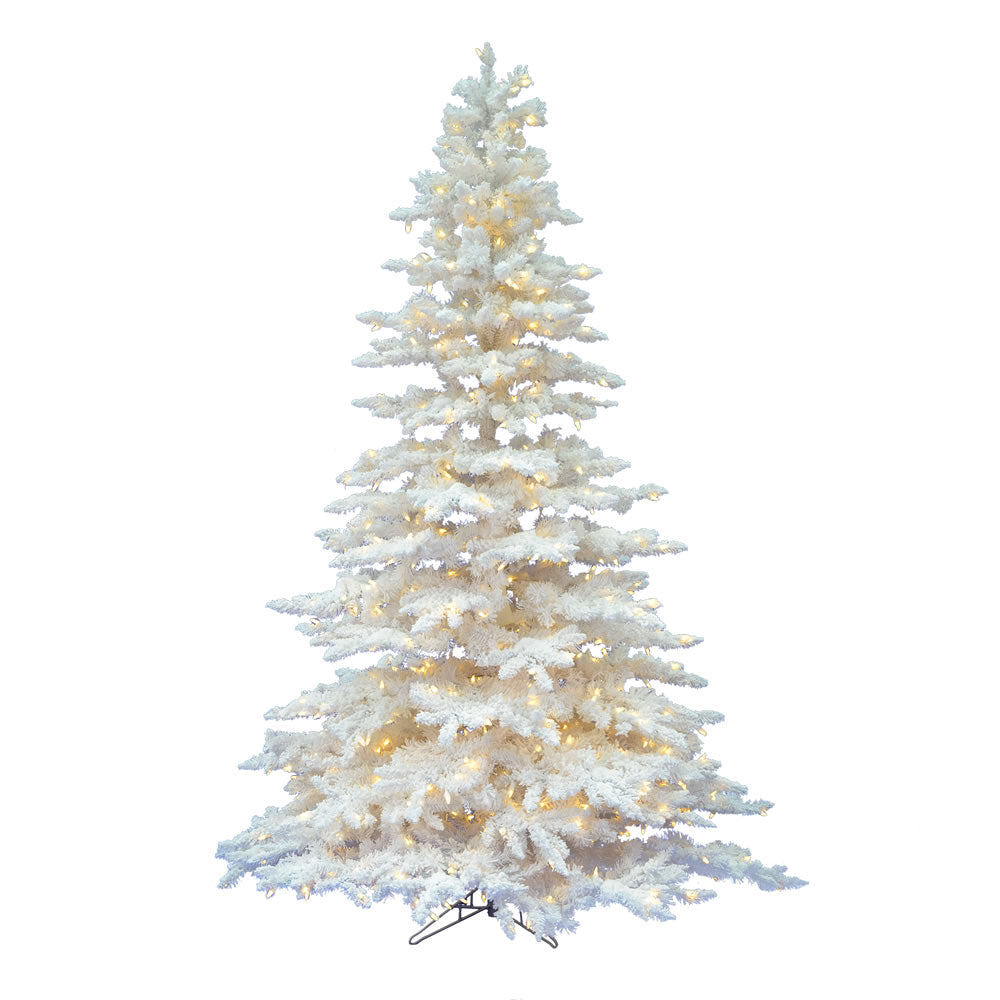 Vickerman 7.5' x 65″ Flocked White 850LED WmWht - A893676LED