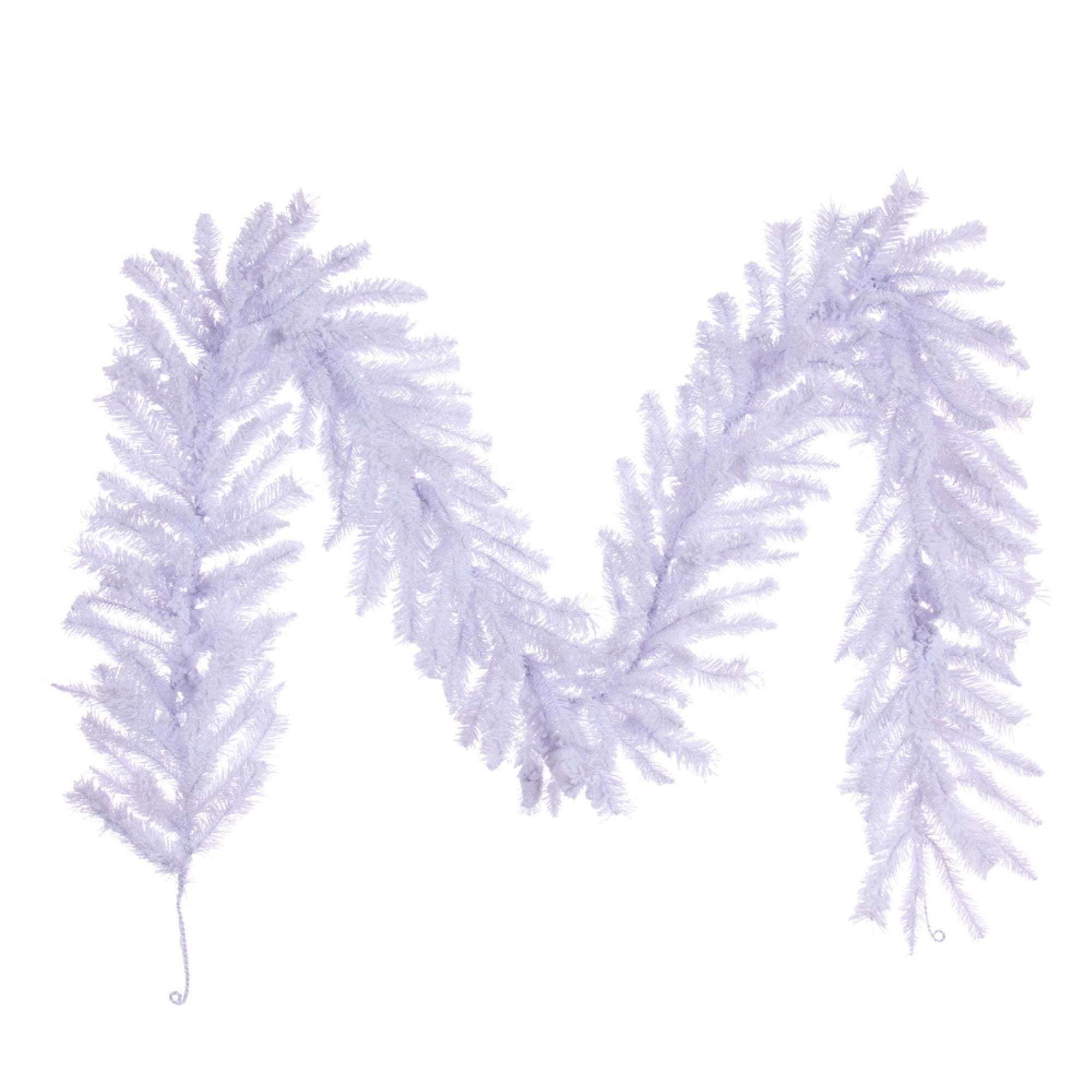 9' x 14” Flocked White Garland 216T