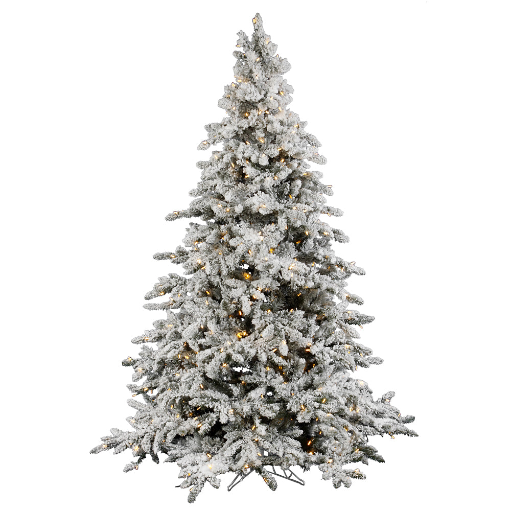 Vickerman 6.5' X 59″ Flocked Utica 650WmWht - A895166LED