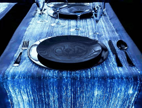 LED Color Changing Fiber Optic Table Runner