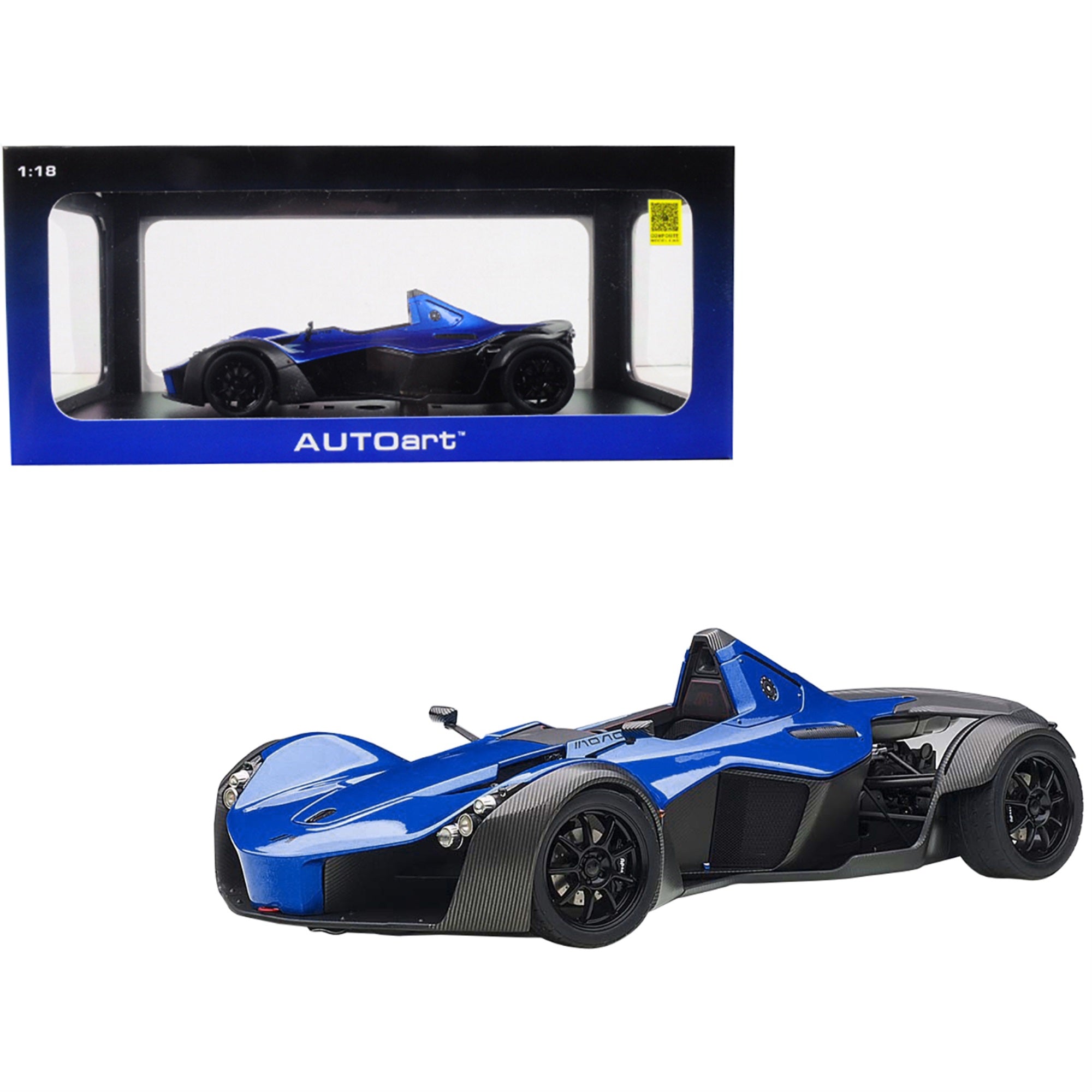 Bac Mono Metallic Blue 1/18 Model Car By Autoart
