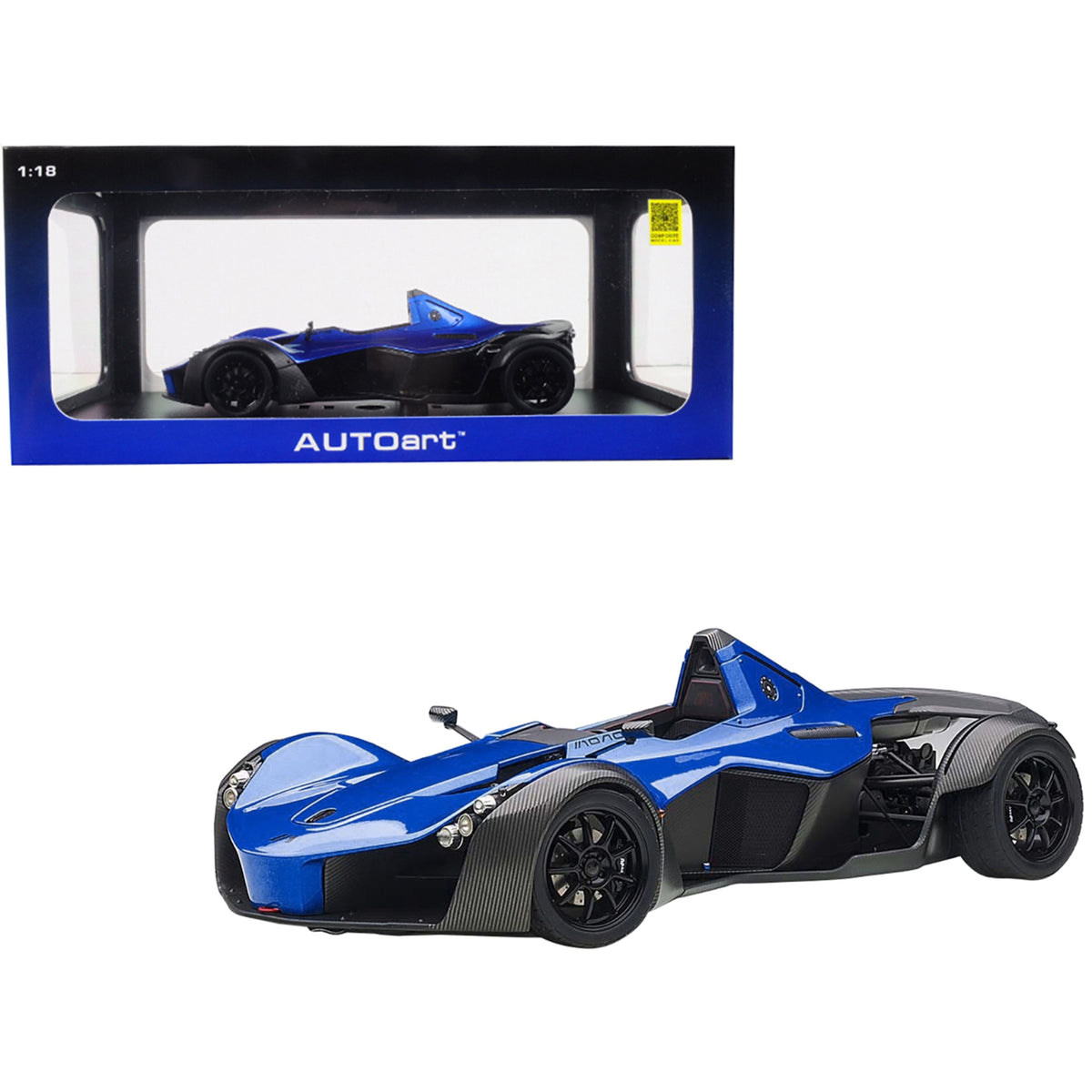 Bac Mono Metallic Blue 1/18 Model Car By Autoart