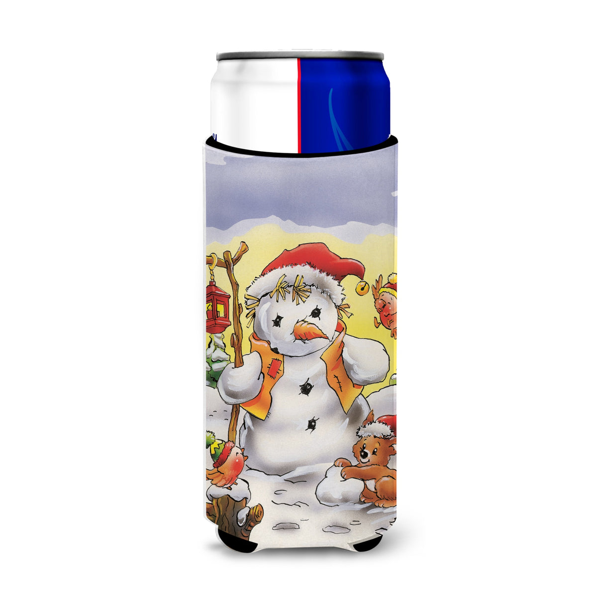 Caroline'S Treasures Scarecrow Snowman Michelob Ultra Koozies For Slim Cans, Multicolor