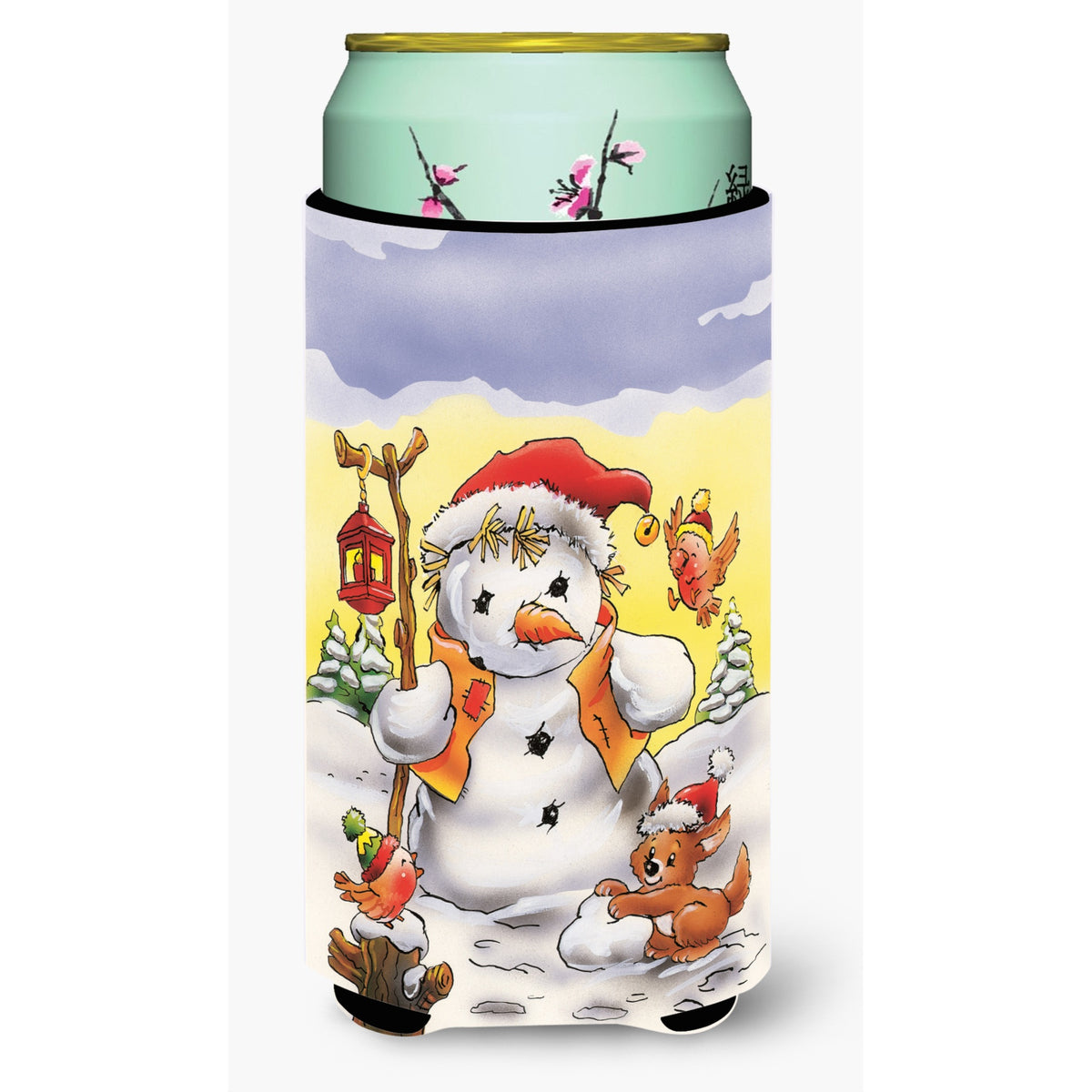 Caroline'S Treasures Scarecrow Snowman Tall Boy Koozie Hugger, Multicolor