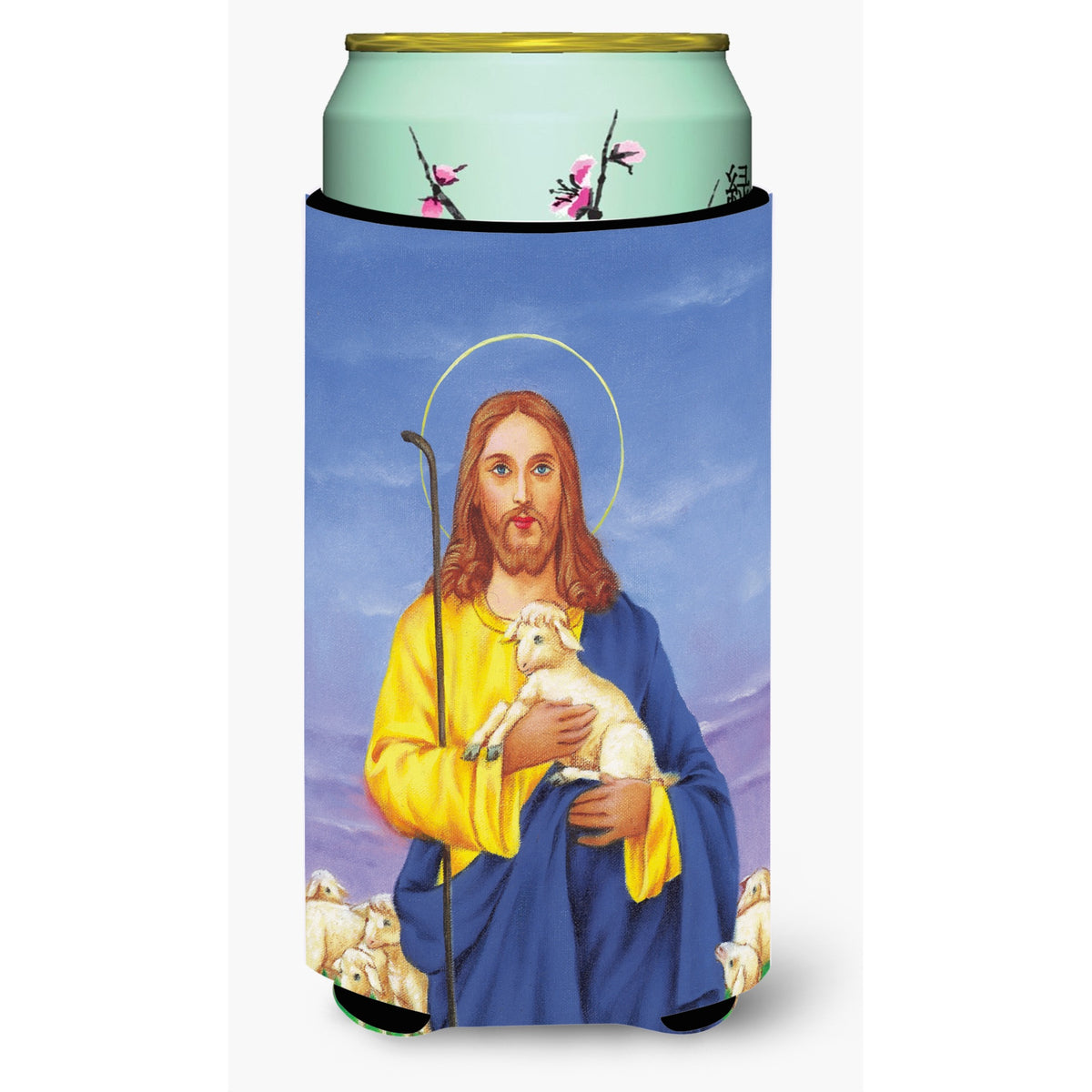 Caroline'S Treasures Jesus The Good Shepherd Holding A Lamb Tall Boy Koozie Hugger, Multicolor